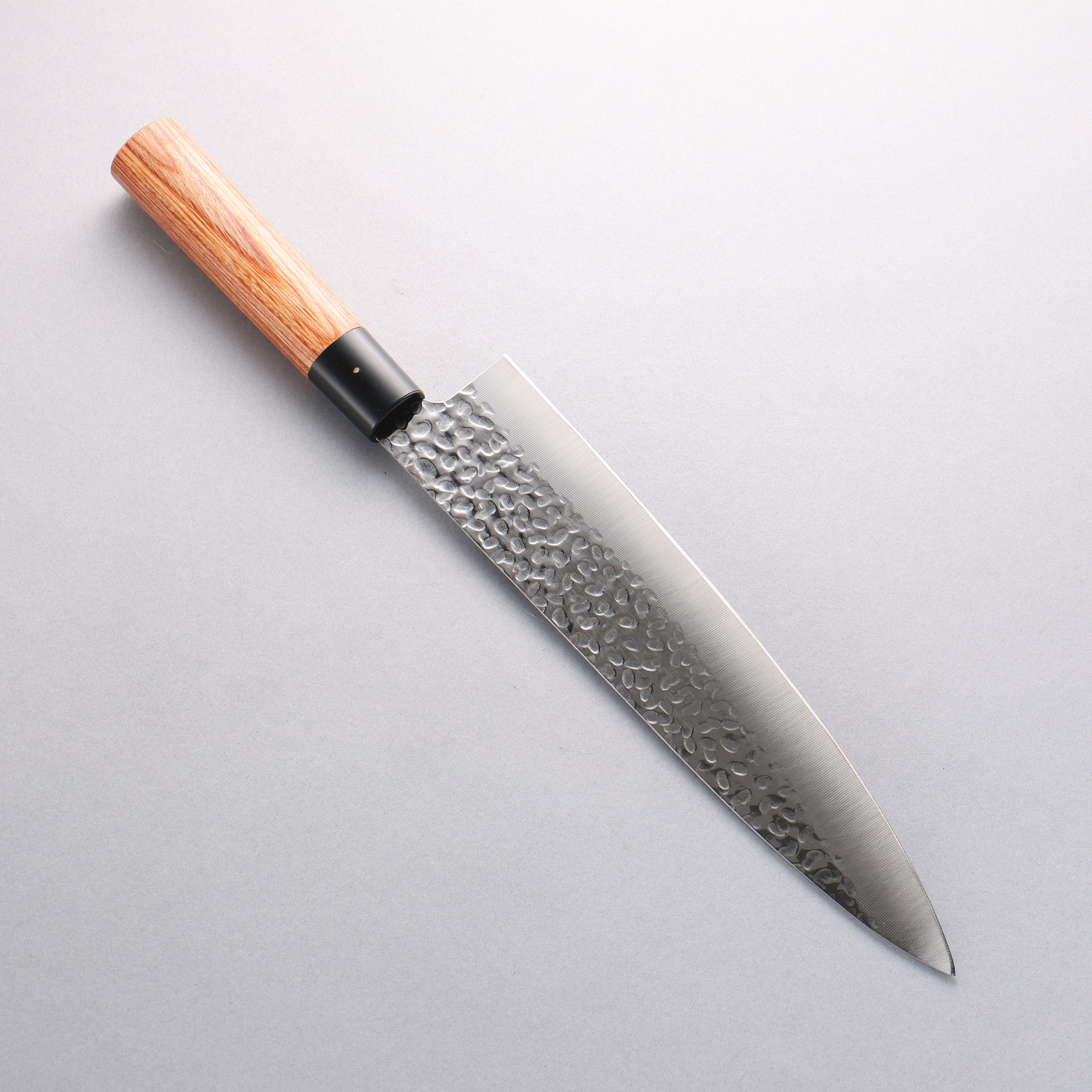 Kanetsune DSR-1K6 Hammered Gyuto 240mm Red Pakka wood Handle - Japanny - Best Japanese Knife