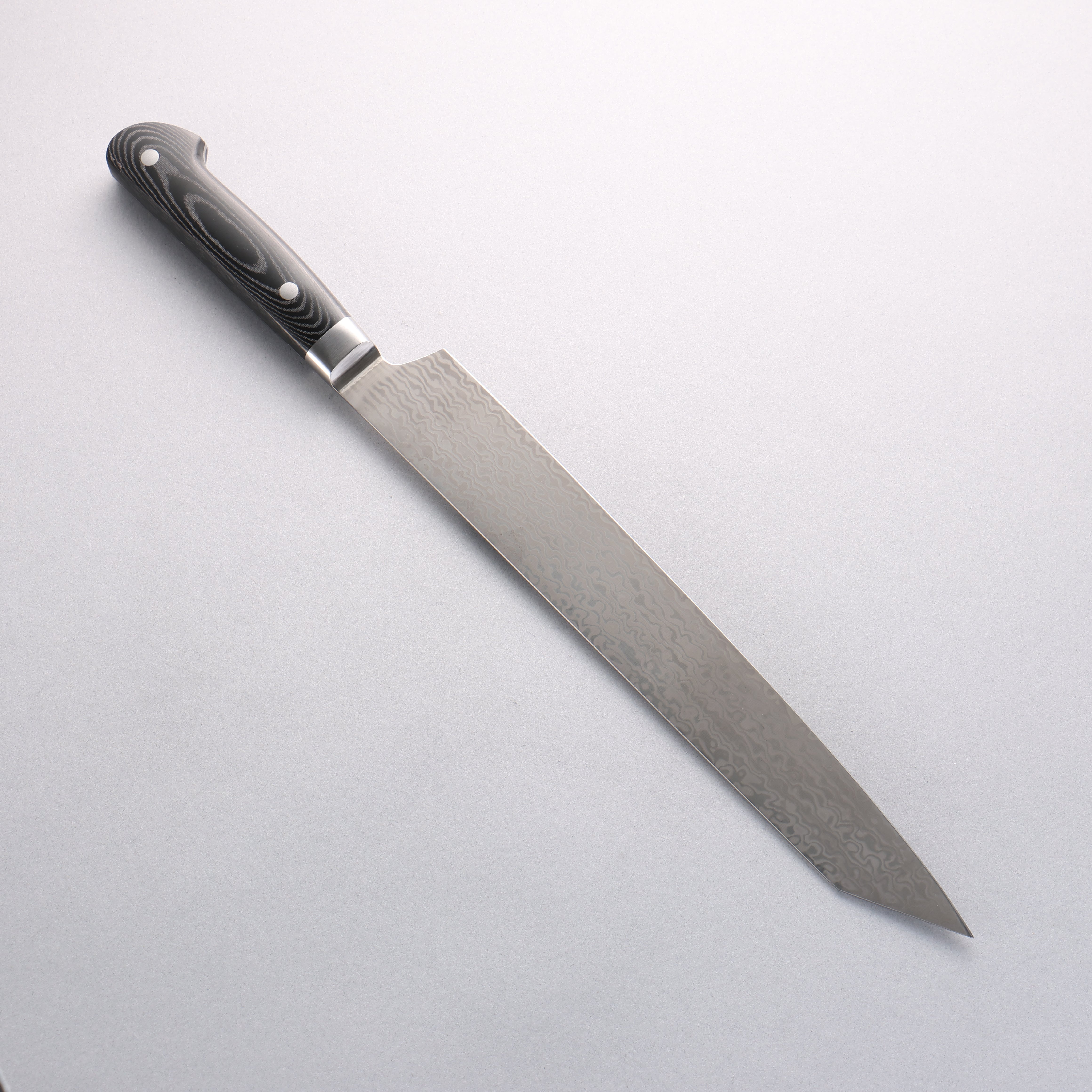 Sakai Takayuki Coreless Damascus Kengata Yanagiba 260mm Black Micarta Handle - Japanny - Best Japanese Knife