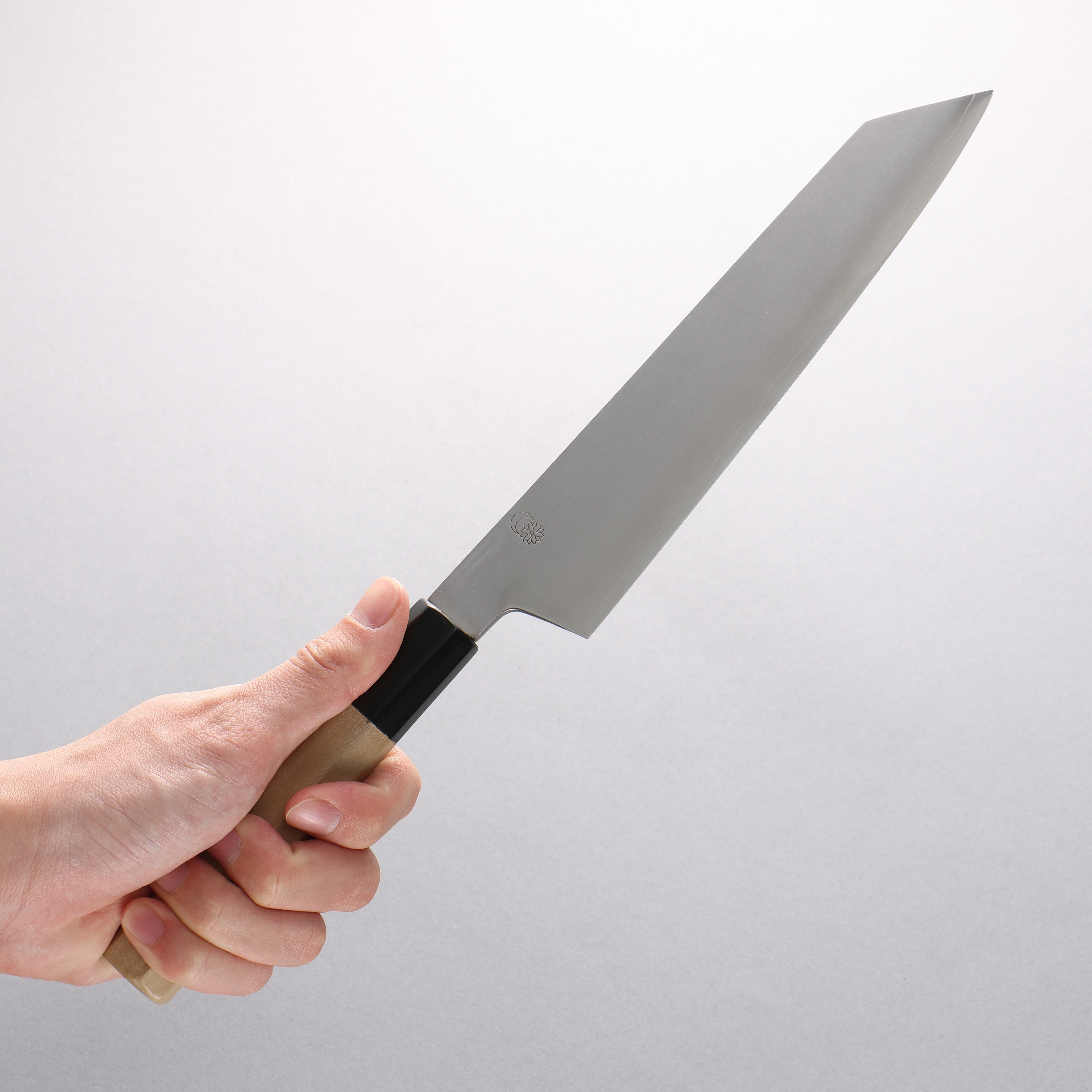 Kikuzuki Silver Steel No.3 Bokashi Kiritsuke Gyuto 210mm Magnolia Handle - Japanny - Best Japanese Knife