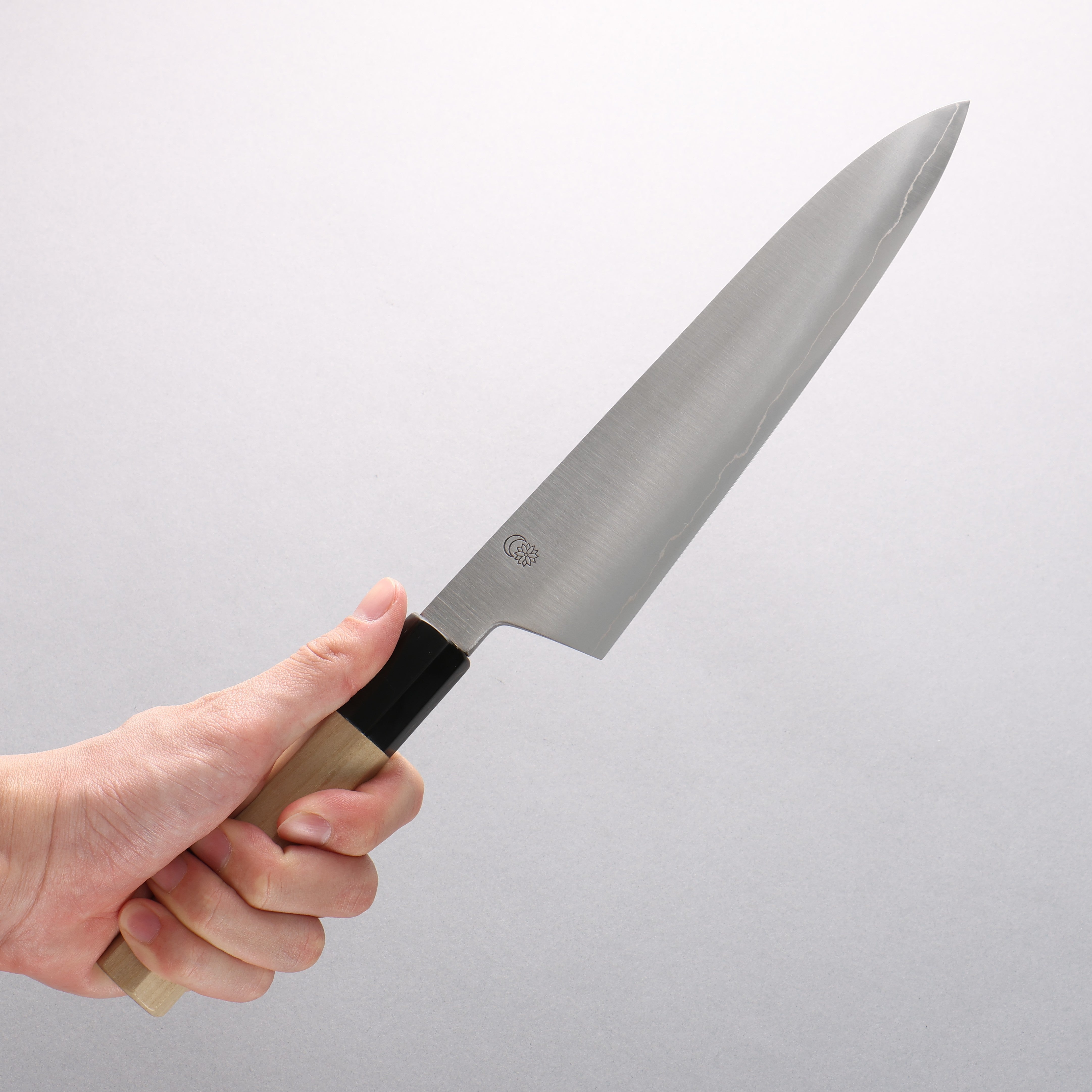 Kikuzuki Silver Steel No.3 Bokashi Gyuto 210mm Magnolia Handle - Japanny - Best Japanese Knife