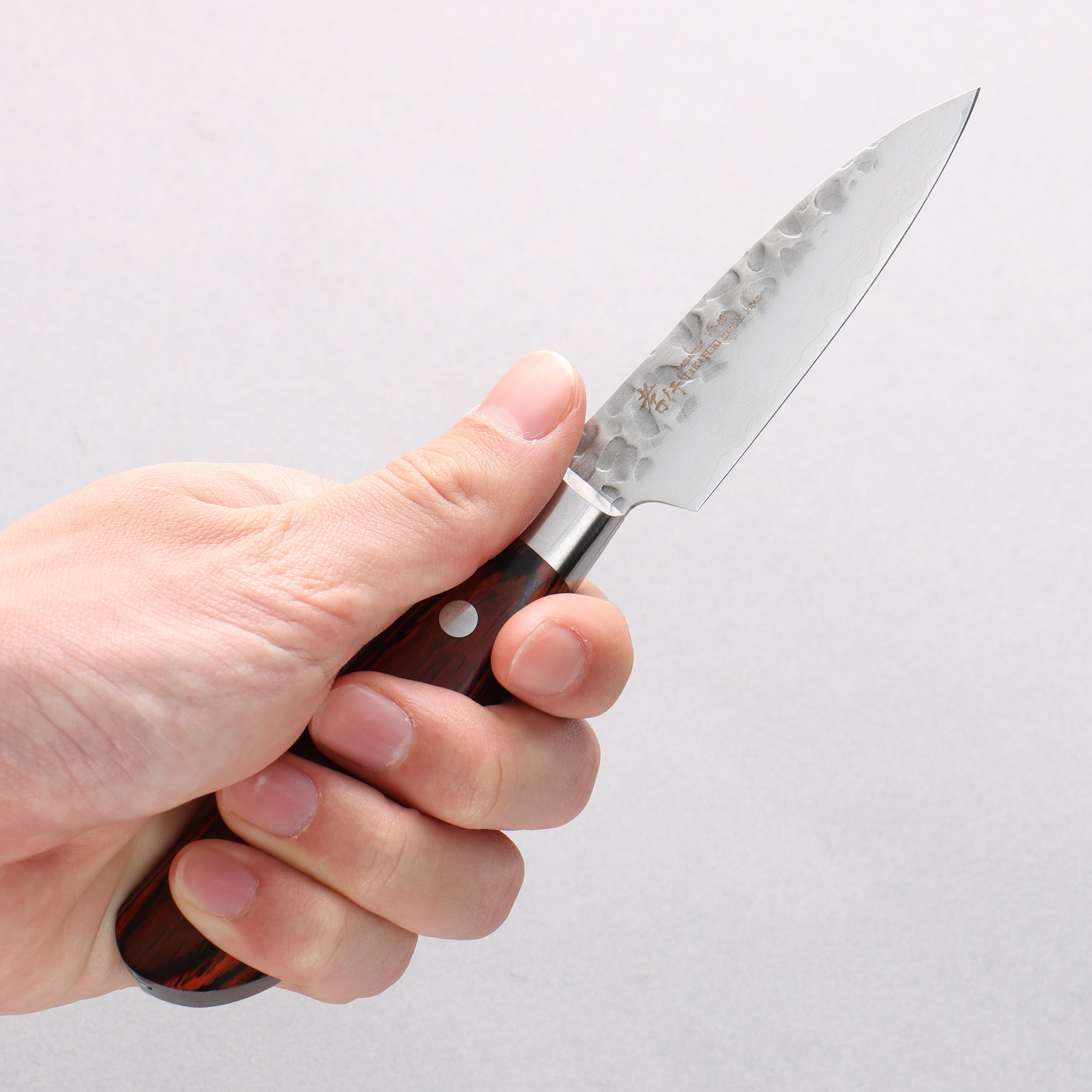 Sakai Takayuki VG10 33 Layer Damascus Petty-Utility 80mm Mahogany Pakka wood Handle - Japanny - Best Japanese Knife