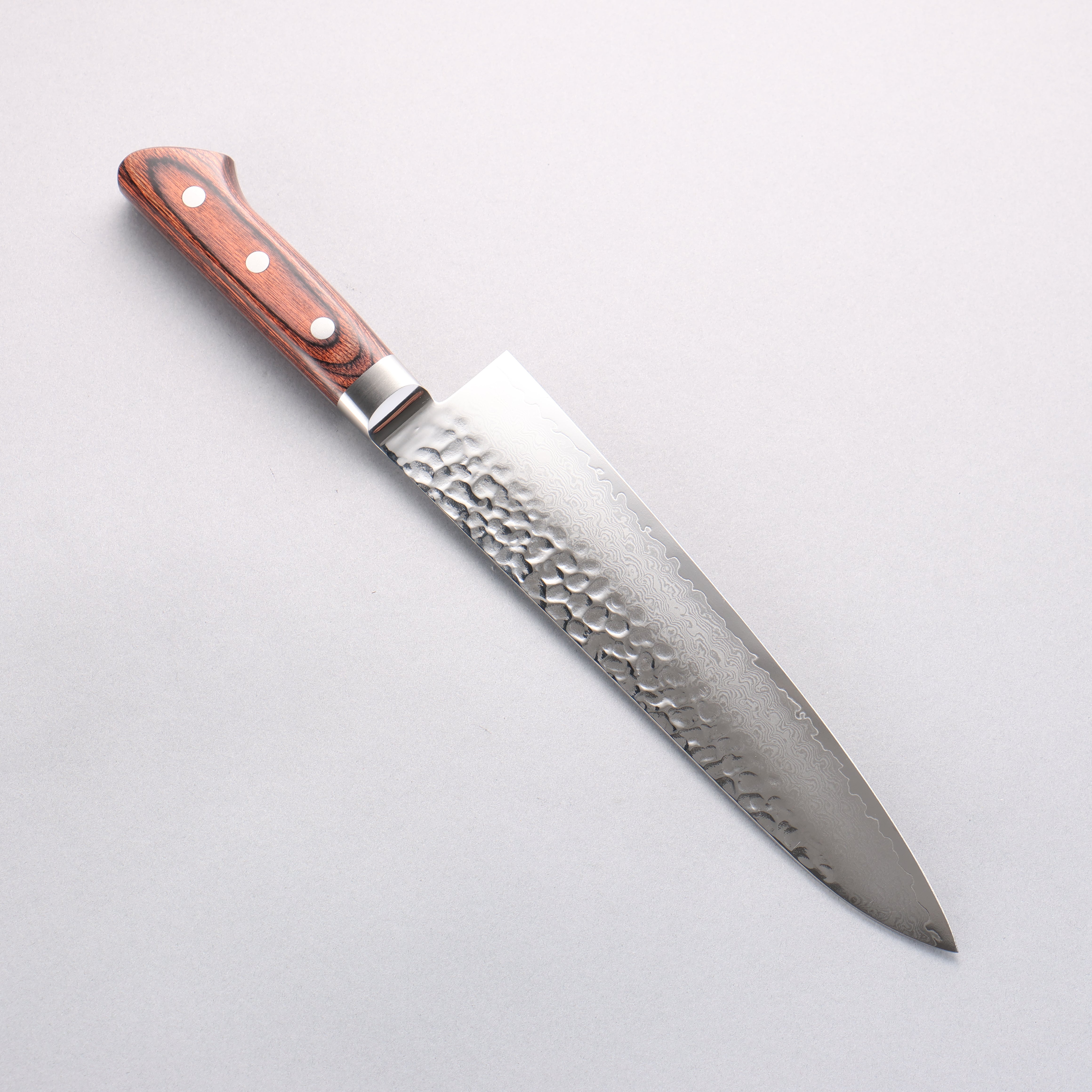 Seisuke VG10 33 Layer Hammered Damascus Gyuto 210mm Mahogany Handle - Japanny - Best Japanese Knife