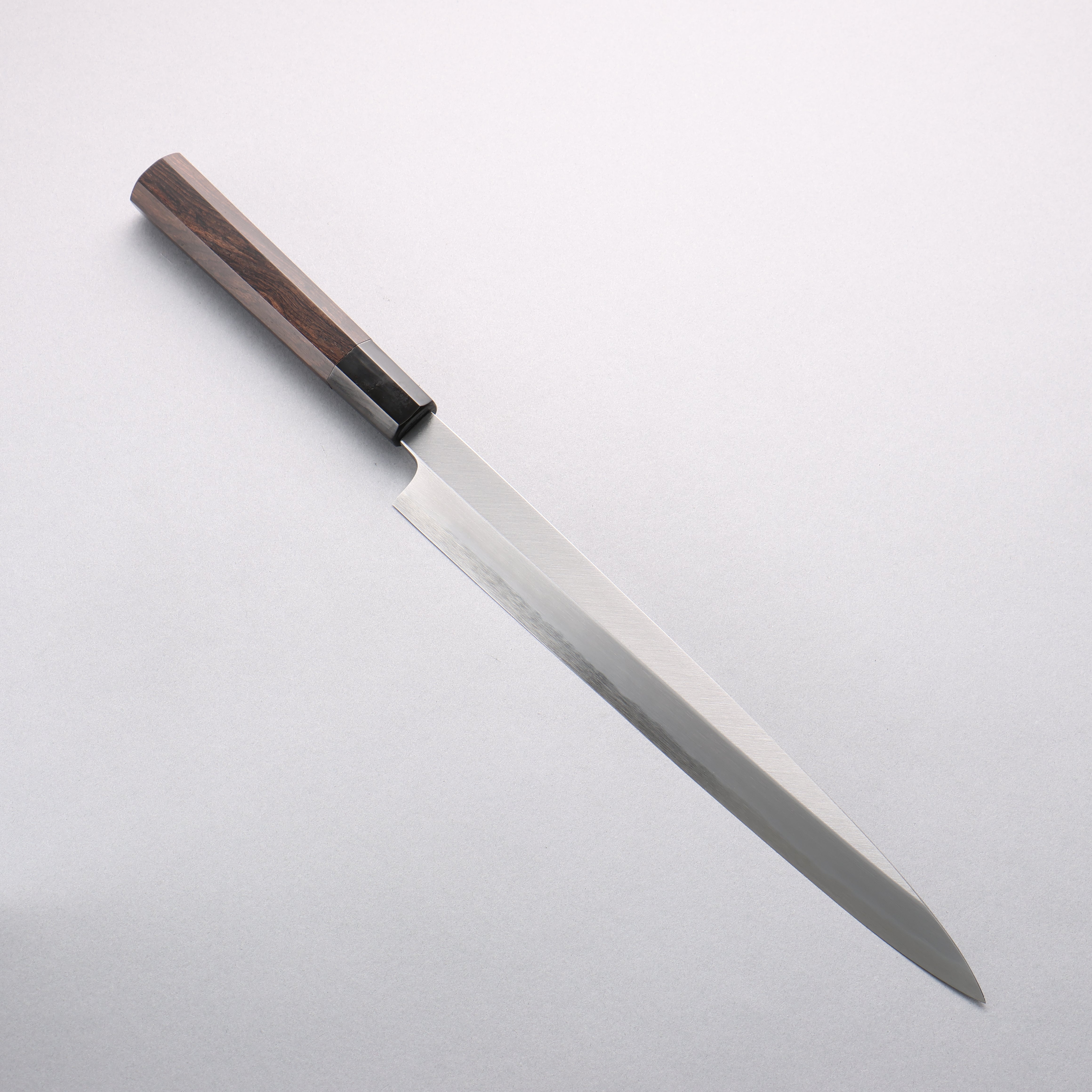 Minamoto Akitada Blue Steel No.1 Yanagiba 270mm Ebony Wood Handle - Japanny - Best Japanese Knife