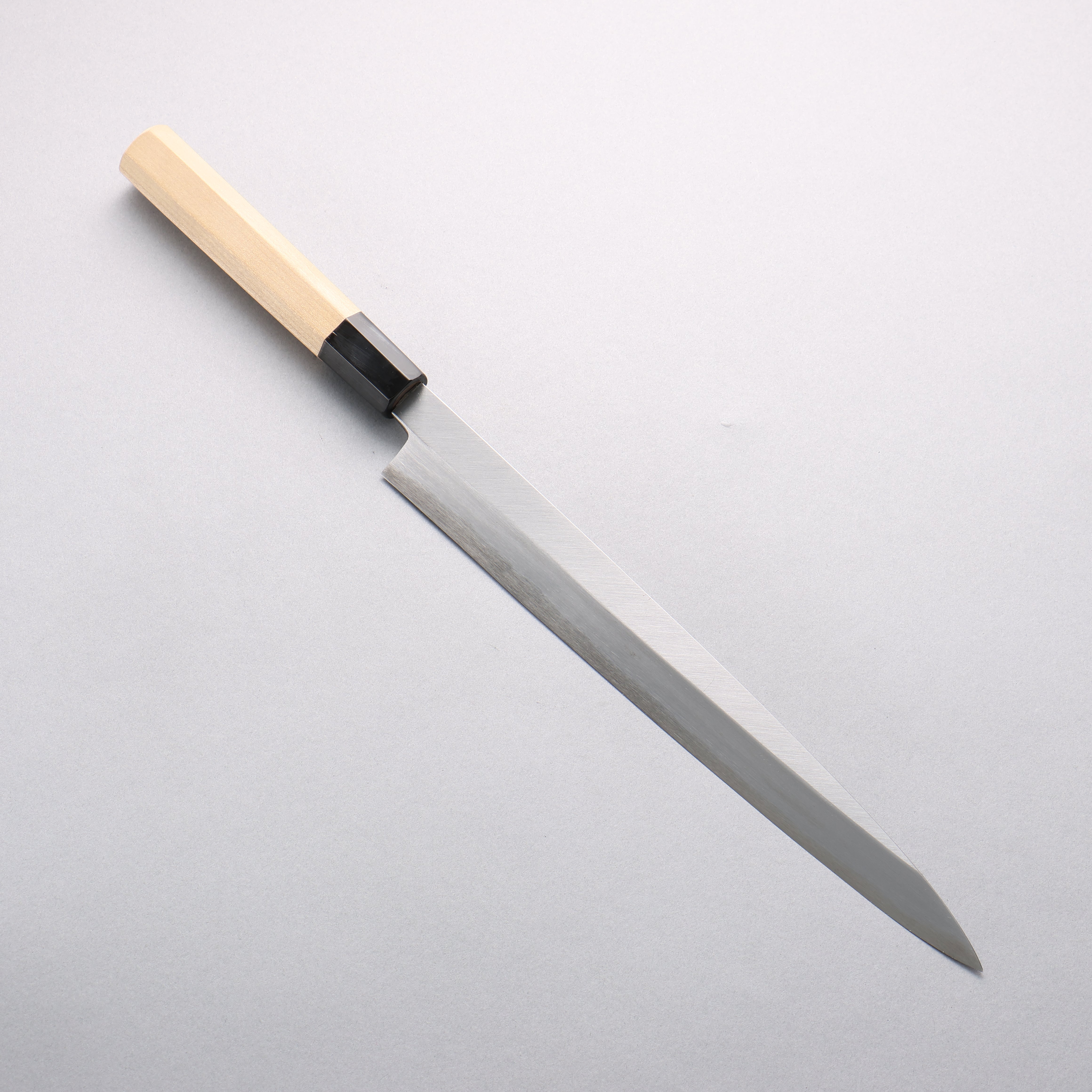 Minamoto Akitada Shidairan Blue Steel No.1 Yanagiba 270mm Magnolia (Ferrule: Water Buffalo Horn) Handle - Japanny - Best Japanese Knife