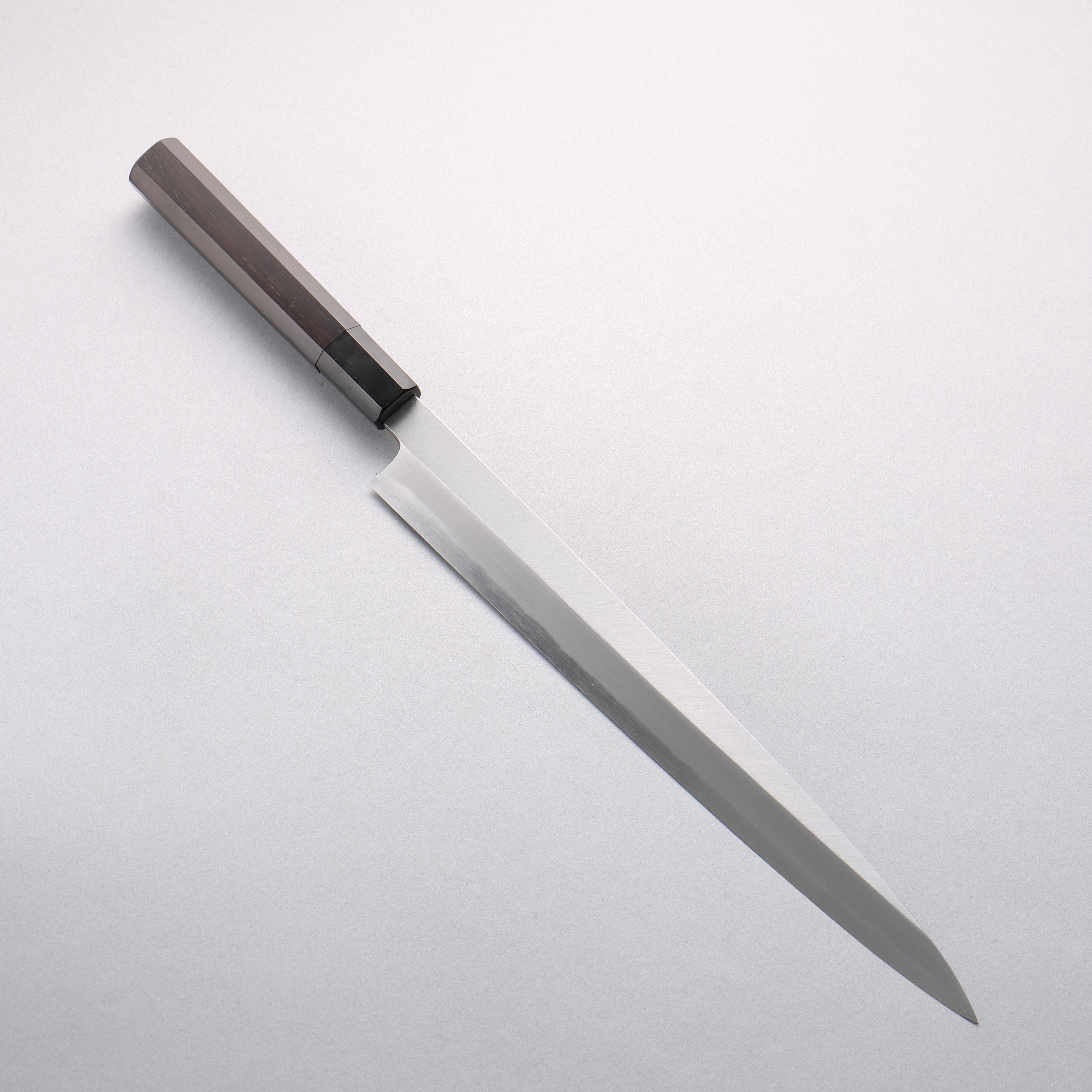 Minamoto Akitada White Steel No.2 Yanagiba 300mm Ebony Wood Handle - Japanny - Best Japanese Knife