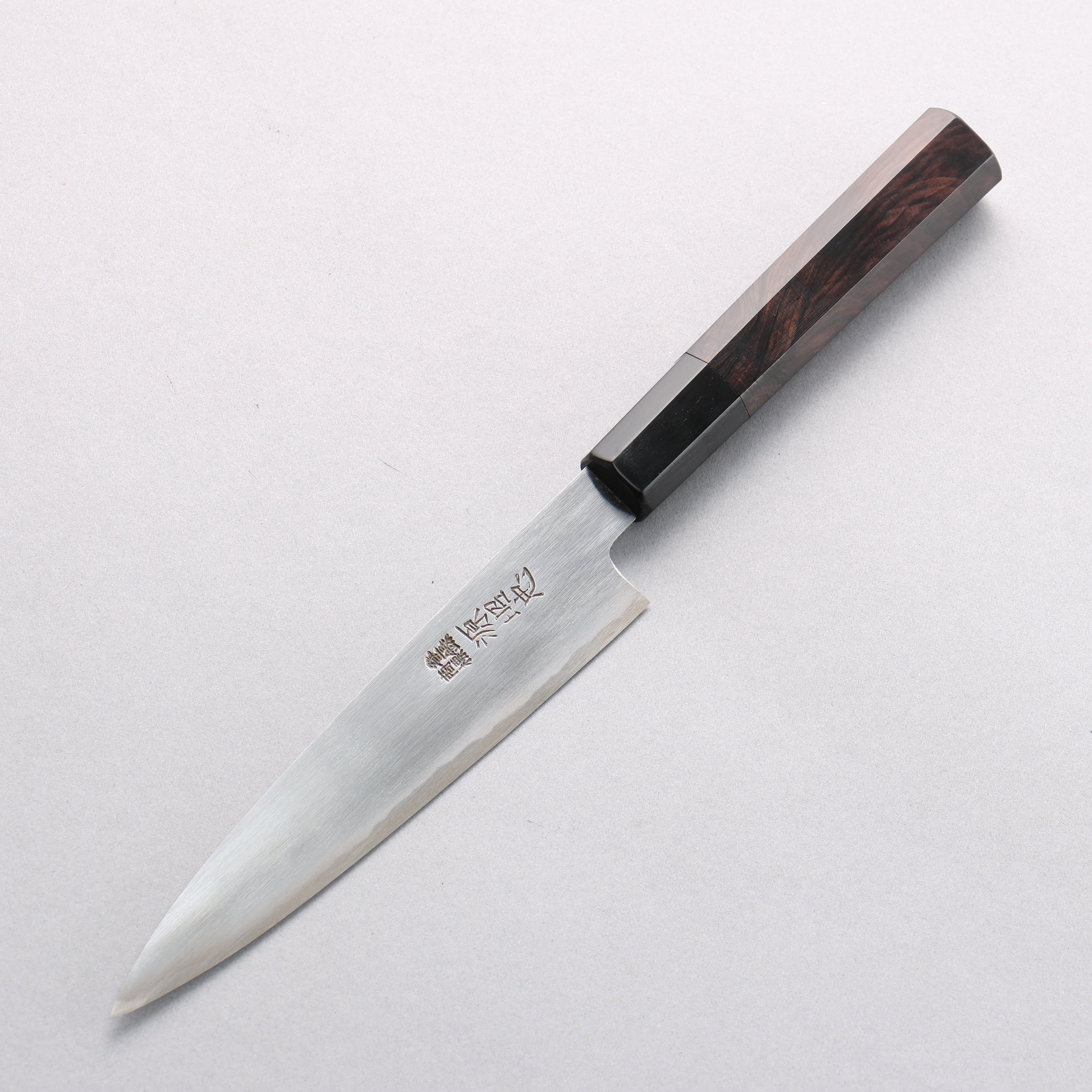 Minamoto Akitada White Steel No.2 Petty-Utility 150mm Ebony Wood Handle - Japanny - Best Japanese Knife