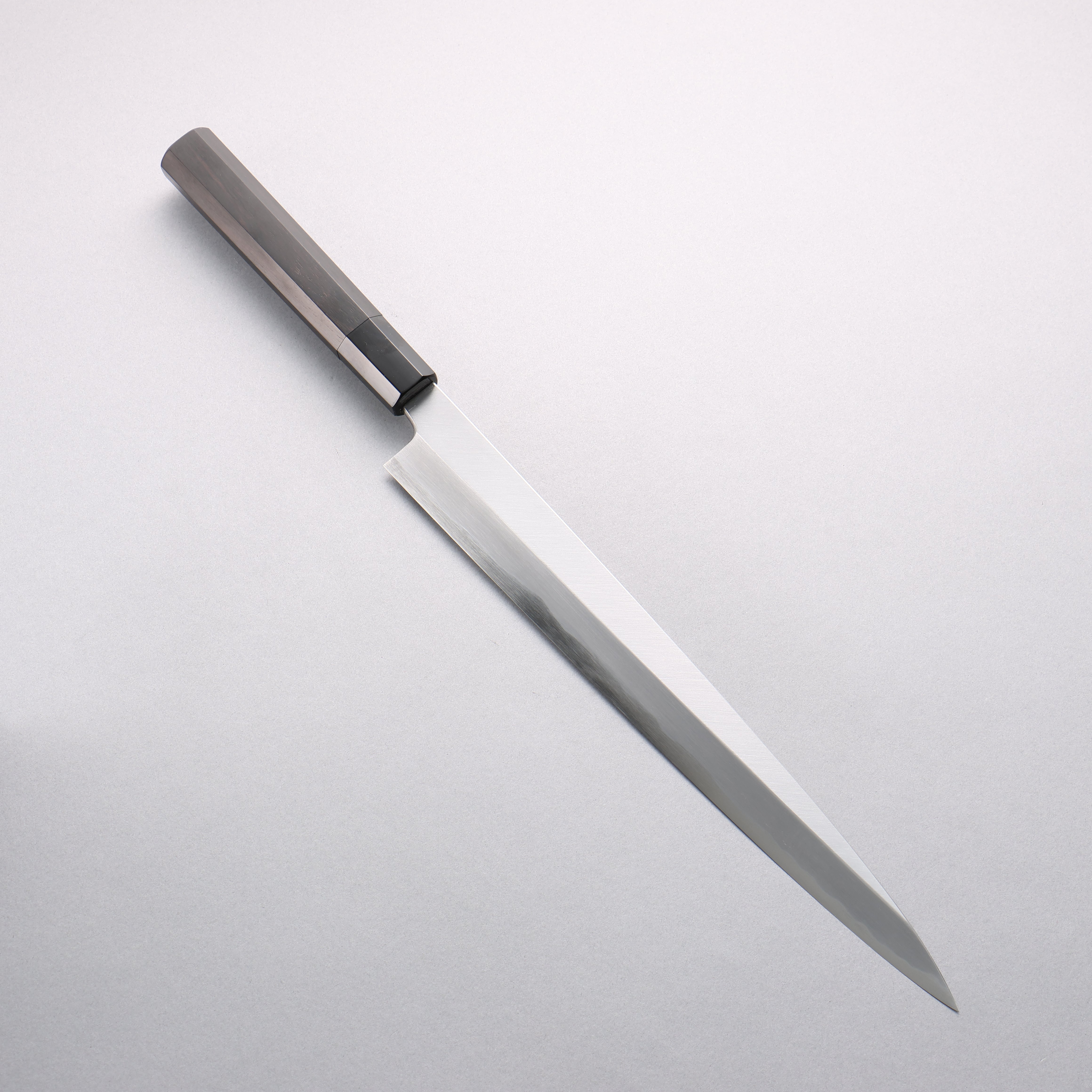 Minamoto Akitada Blue Steel No.1 Yanagiba 300mm Ebony Wood Handle - Japanny - Best Japanese Knife