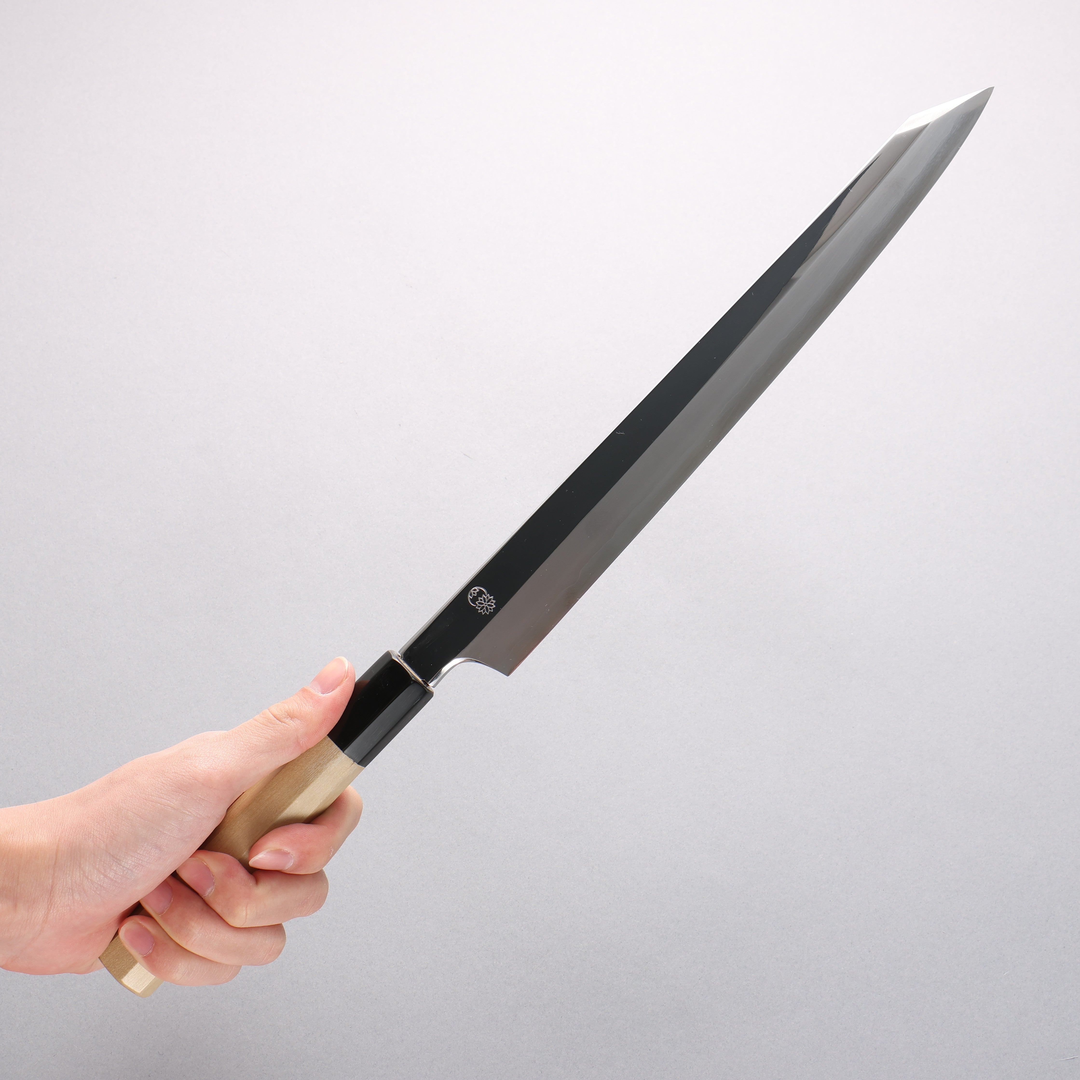 Choyo Silver Steel No.3 Mirrored Finish Kengata Yanagiba 270mm Magnolia Handle - Japanny - Best Japanese Knife