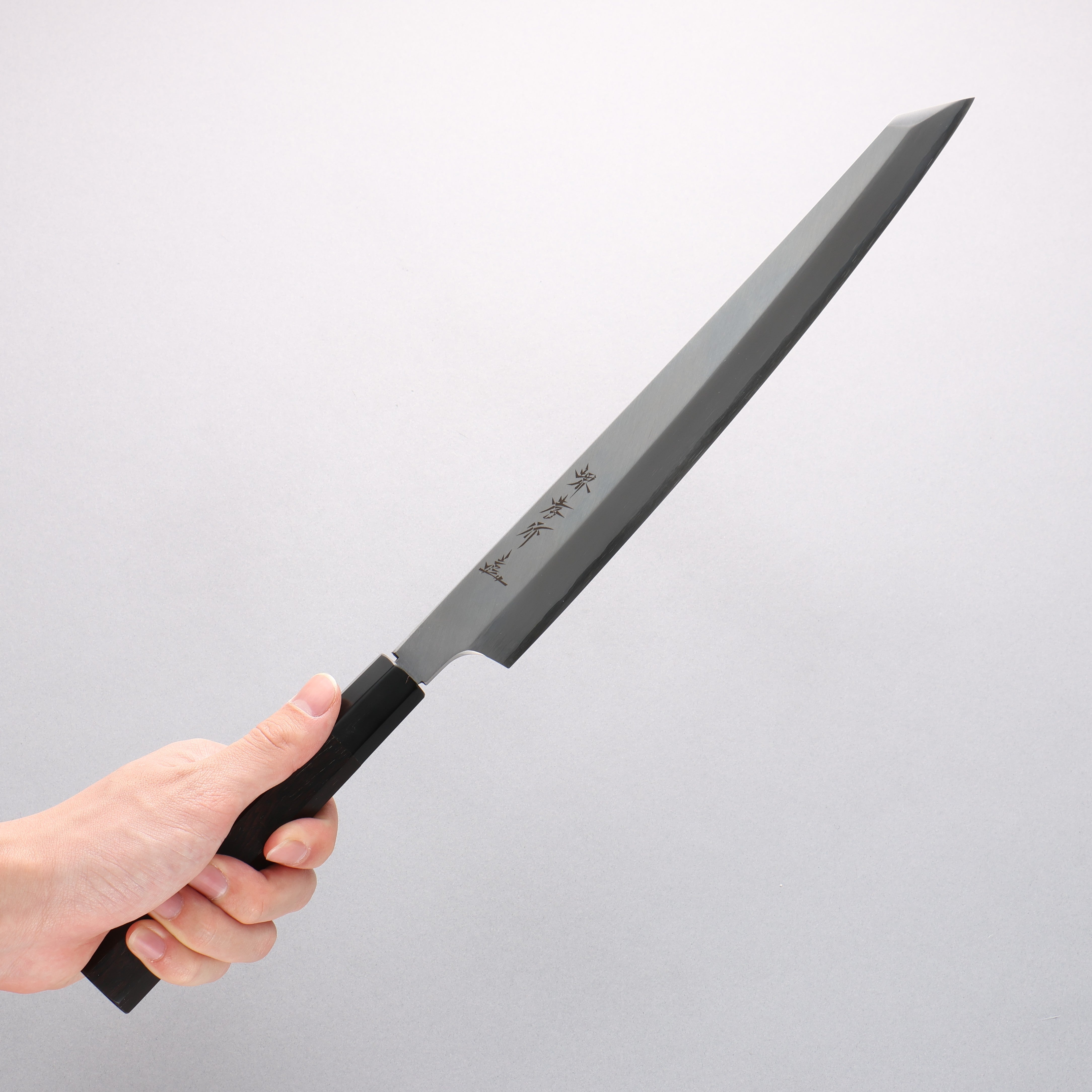 Sakai Takayuki Chef Series Hien Silver Steel No.3 Kengata Yanagiba 300mm Ebony Wood Handle - Japanny - Best Japanese Knife