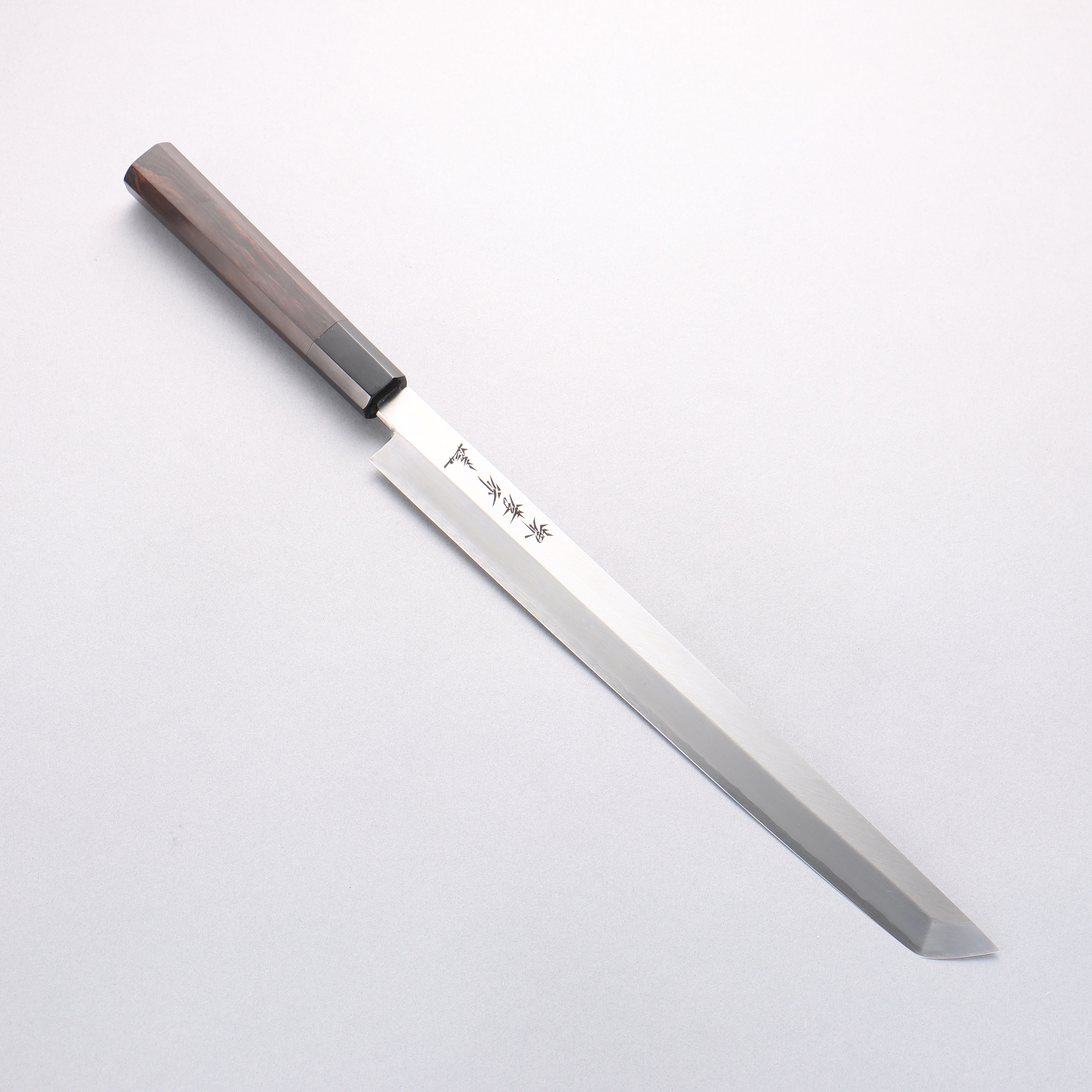 Sakai Takayuki Silver Steel No.3 Sakimaru Takohiki Ebony Wood Handle - Japanny - Best Japanese Knife