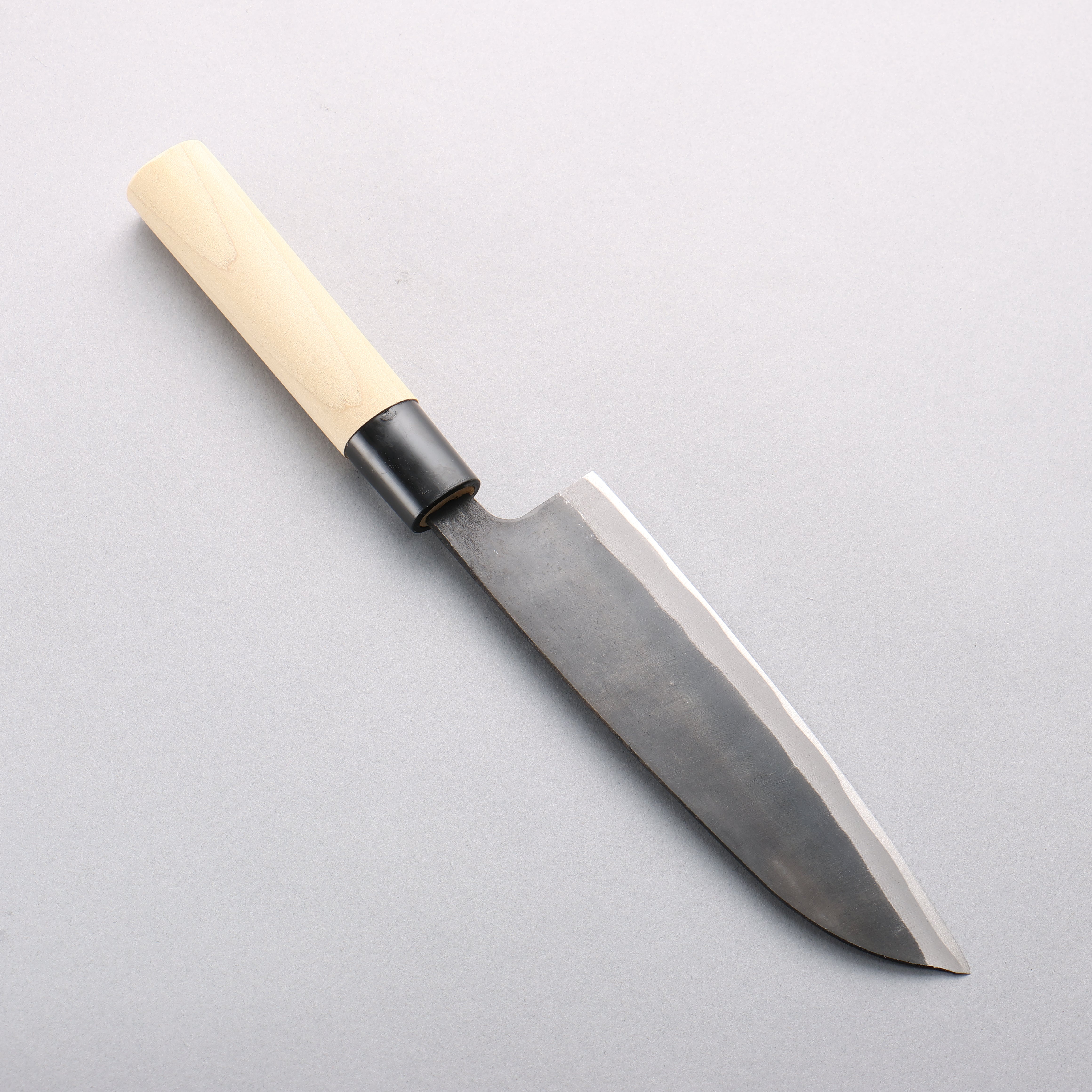 Kanetsune Hamaken Blue Steel No.2 Black Finished Santoku 165mm Magnolia Handle - Japanny - Best Japanese Knife