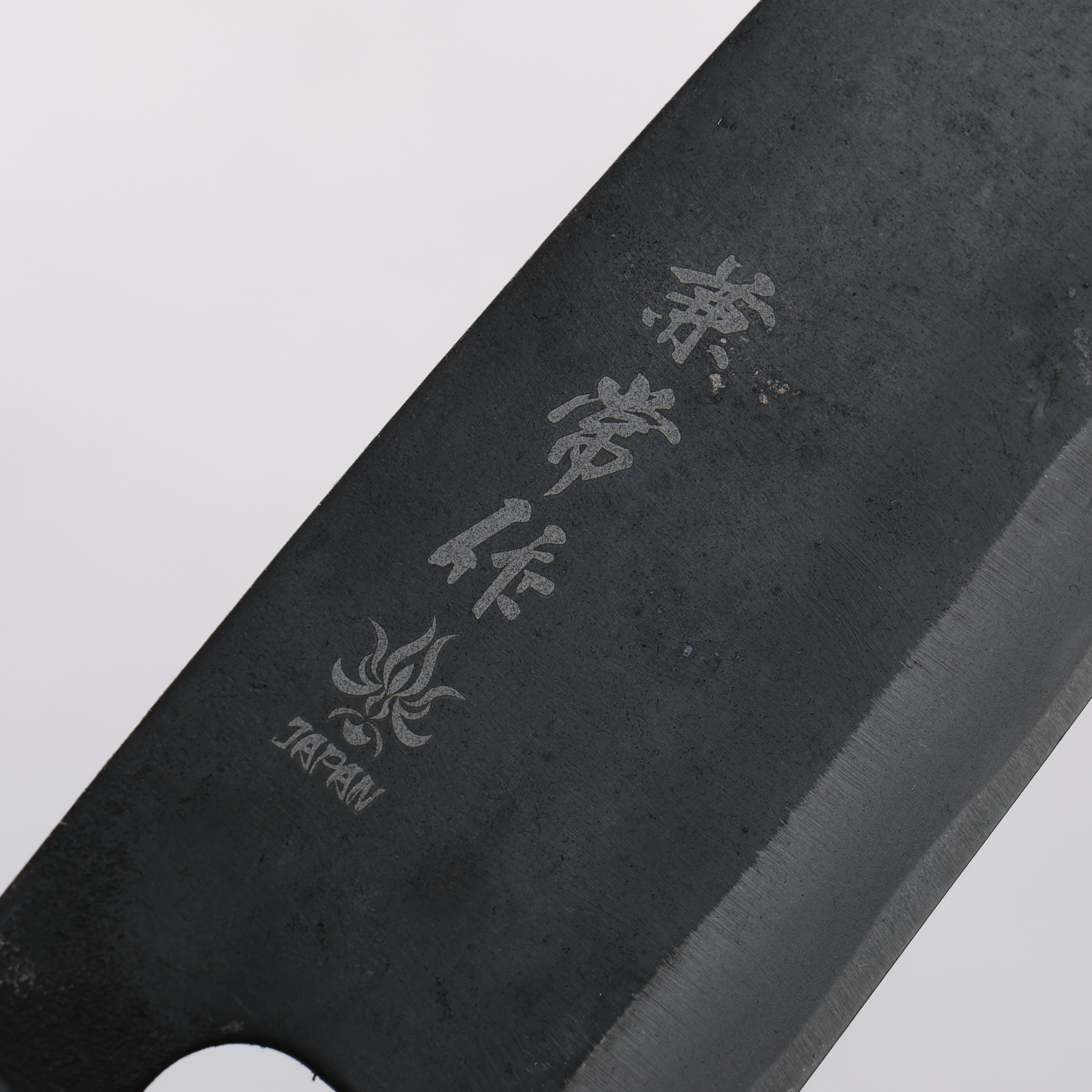 Kanetsune Hamaken Blue Steel No.2 Black Finished Santoku 165mm Magnolia Handle - Japanny - Best Japanese Knife