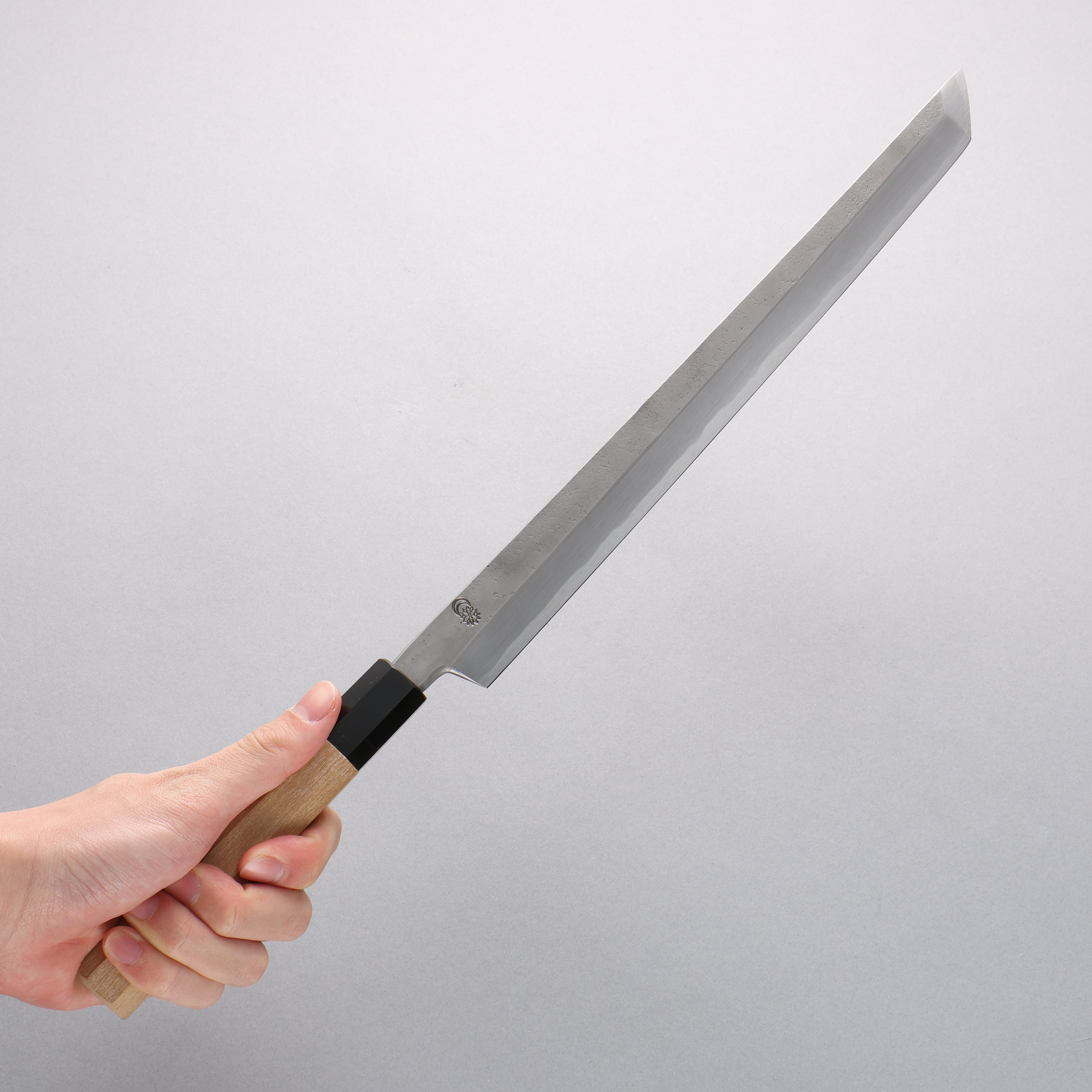 Kikuzuki White Steel No.2 Nashiji Sakimaru Takohiki 300mm Magnolia Handle - Japanny - Best Japanese Knife