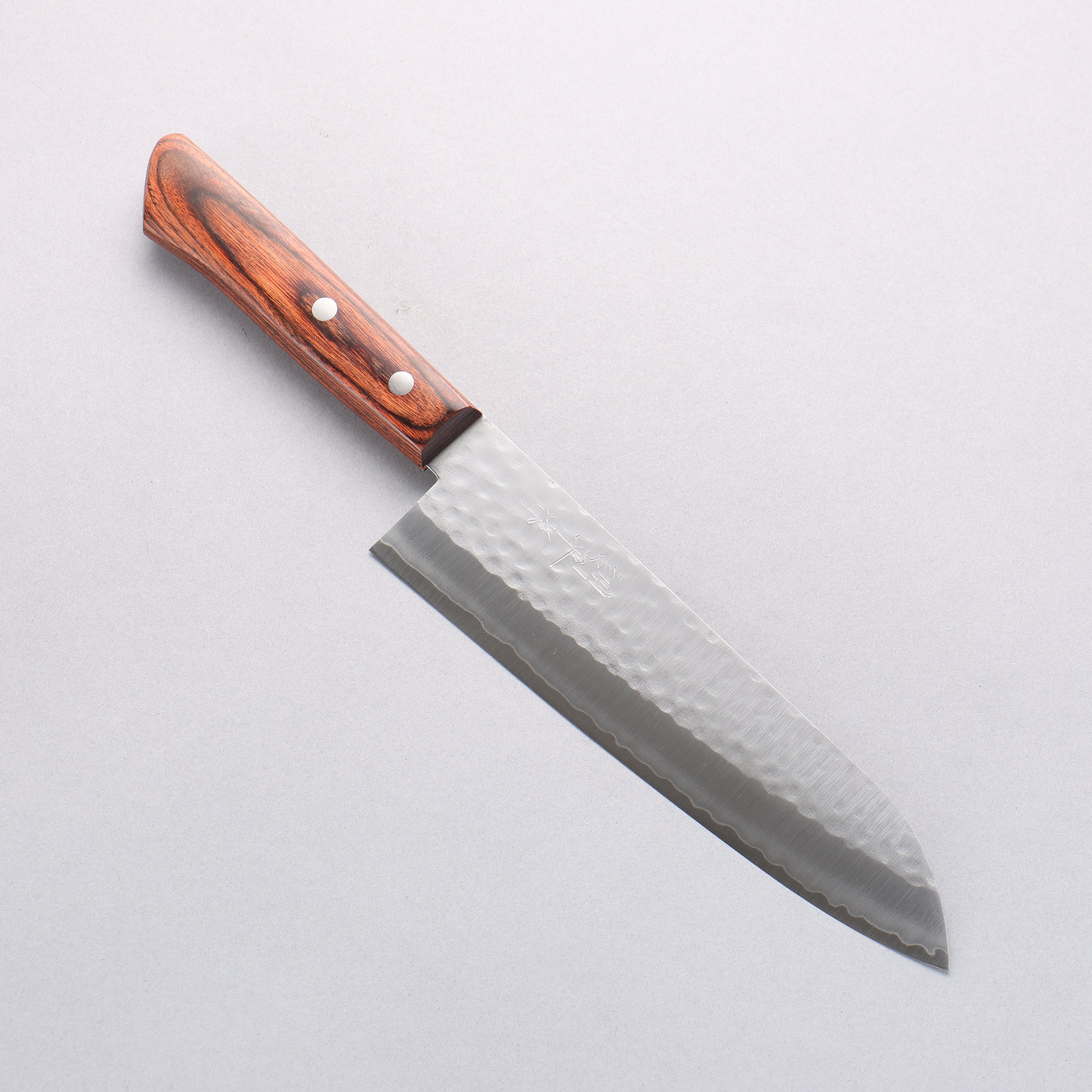 Kunihira VG1 Hammered Gyuto 180mm Mahogany Handle - Japanny - Best Japanese Knife