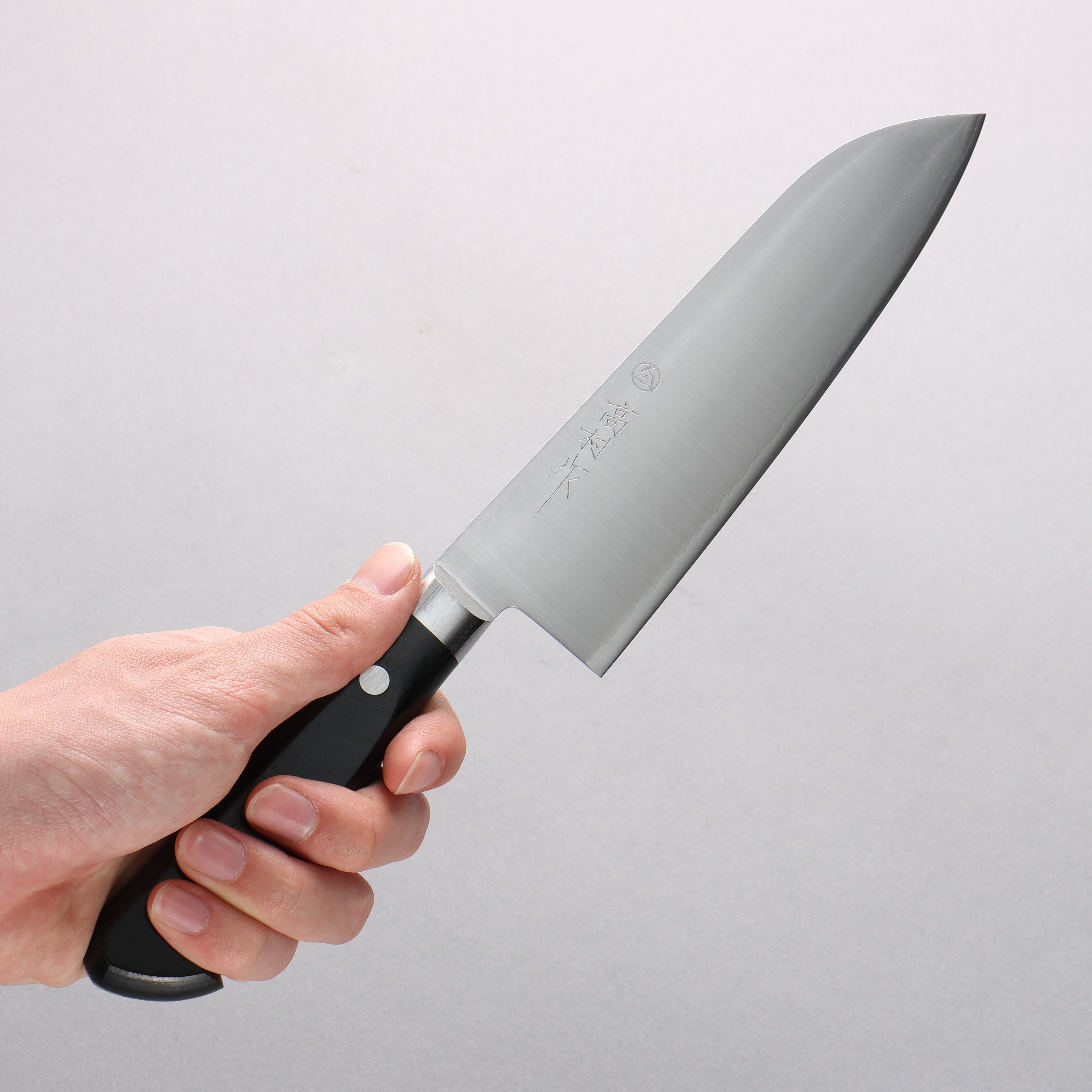 Takamura Knives VG10 Migaki Finished Santoku 170mm Black Pakka wood Handle - Japanny - Best Japanese Knife