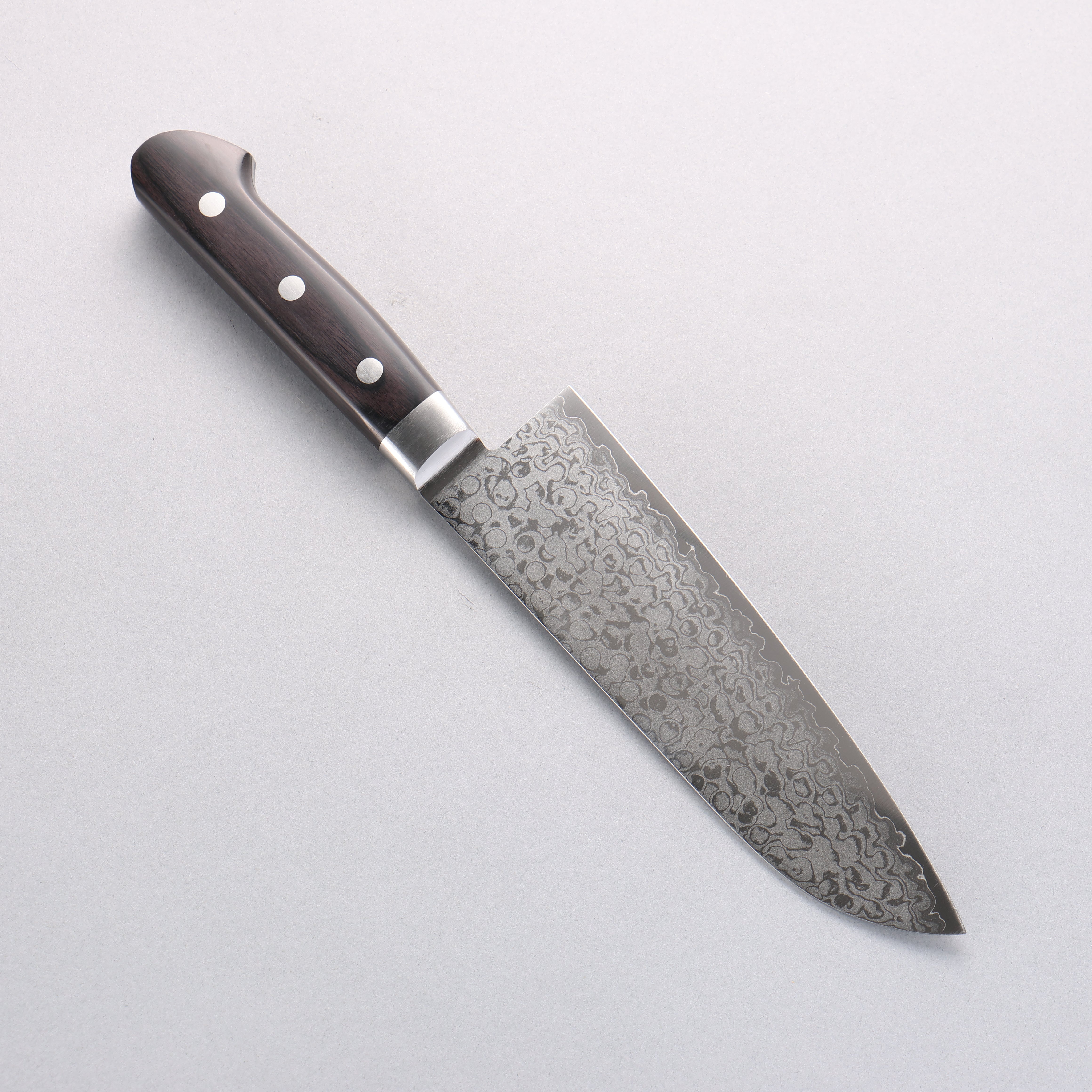 Seisuke VG10 8 Layer Damascus Migaki Finished Santoku 165mm Black Pakka wood Handle - Japanny - Best Japanese Knife