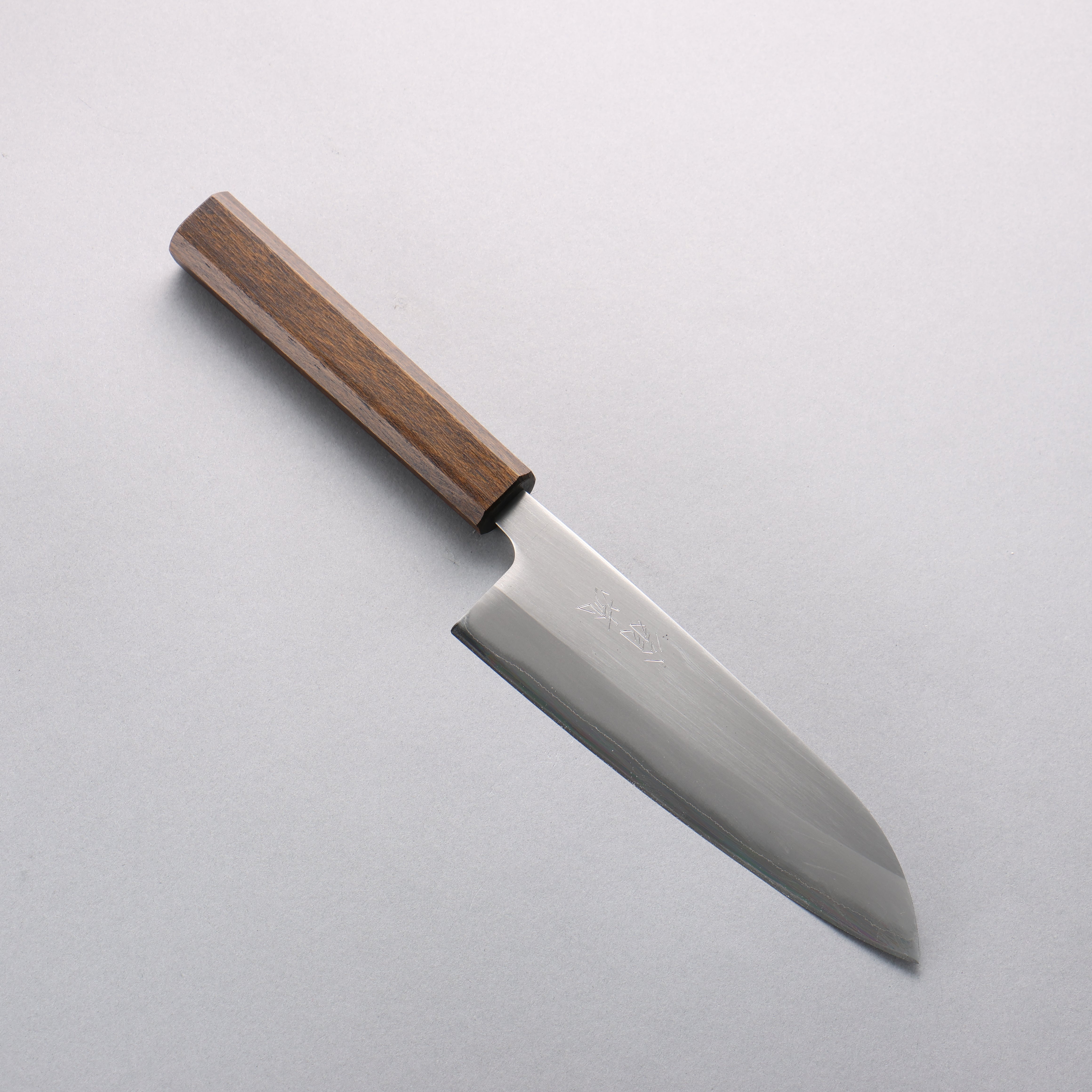 Oul White Steel No.1 Santoku 165mm Burnt Oak Handle - Japanny - Best Japanese Knife