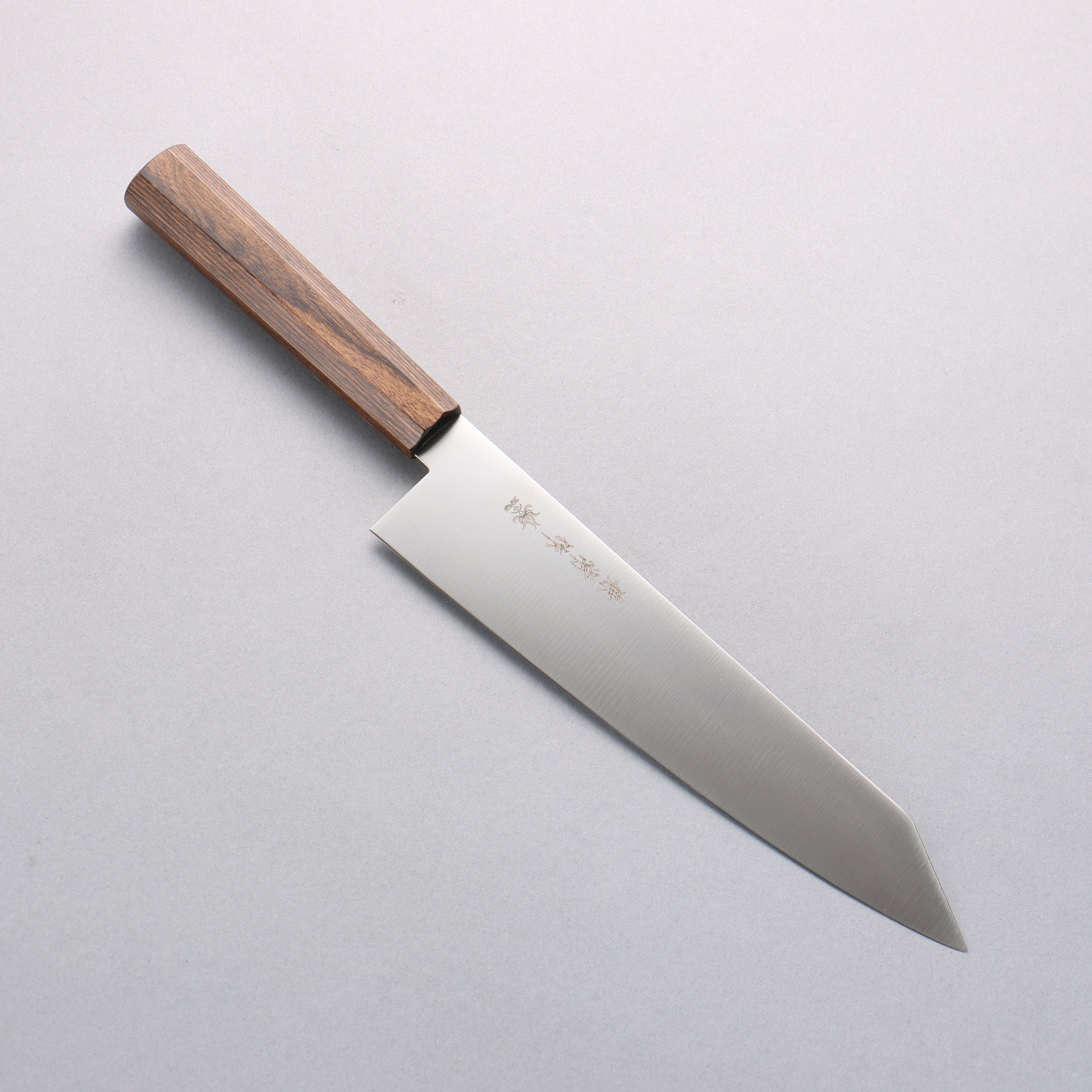 Kanetsune Ichizu VG10 Kiritsuke Gyuto 210mm Brown Pakka wood Handle - Japanny - Best Japanese Knife