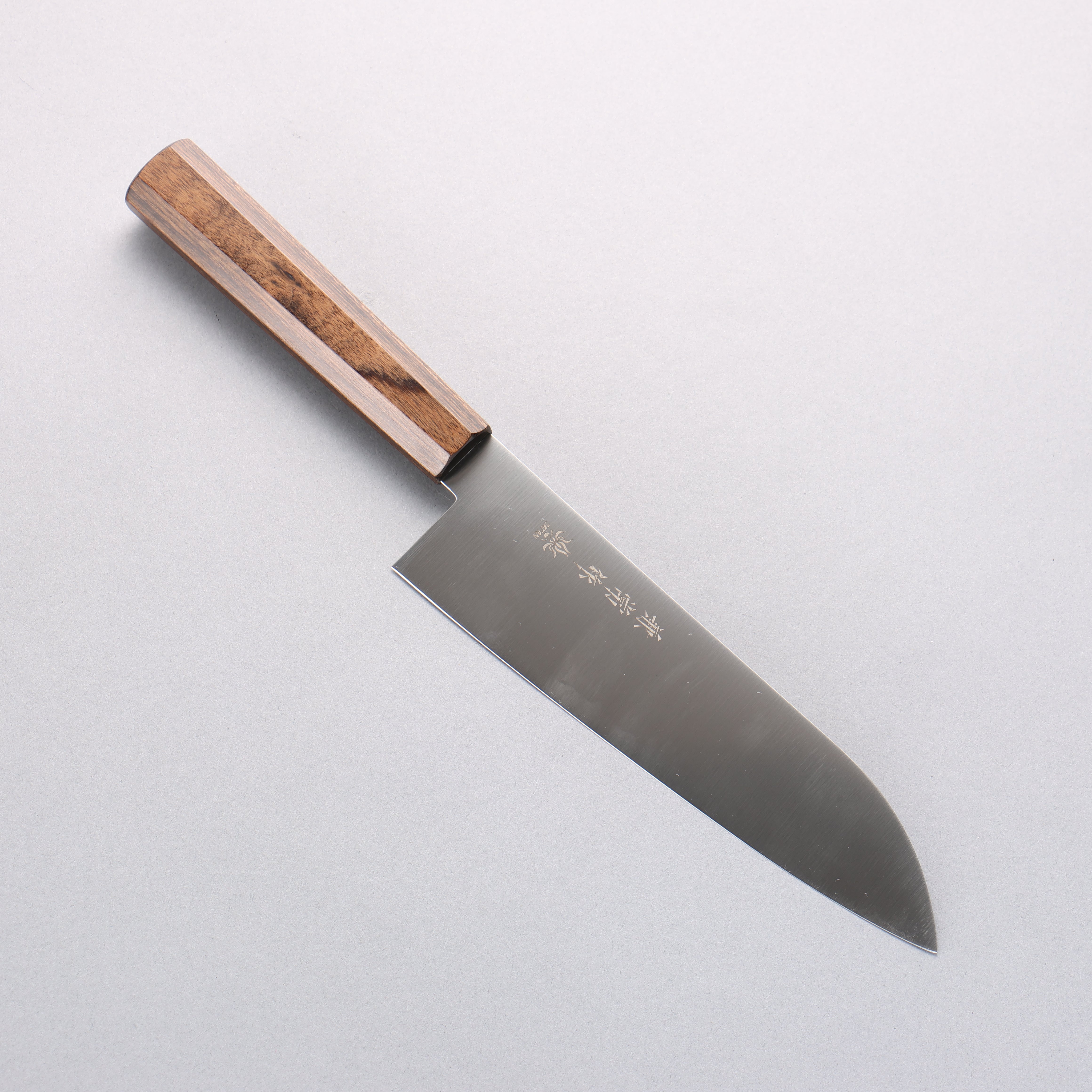 Kanetsune Ichizu VG10 Santoku 180mm Brown Pakka wood Handle - Japanny - Best Japanese Knife