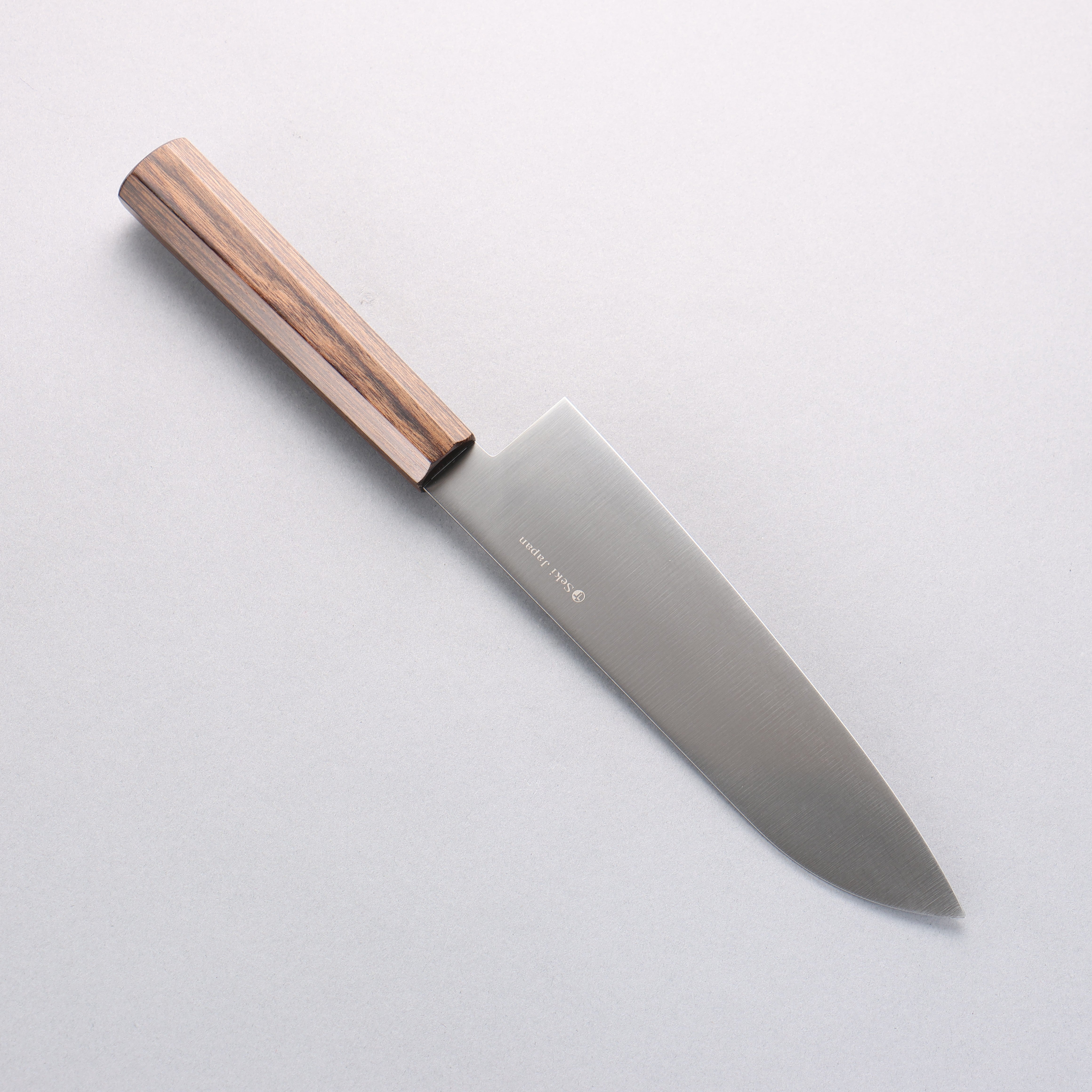 Kanetsune Ichizu VG10 Santoku 180mm Brown Pakka wood Handle - Japanny - Best Japanese Knife