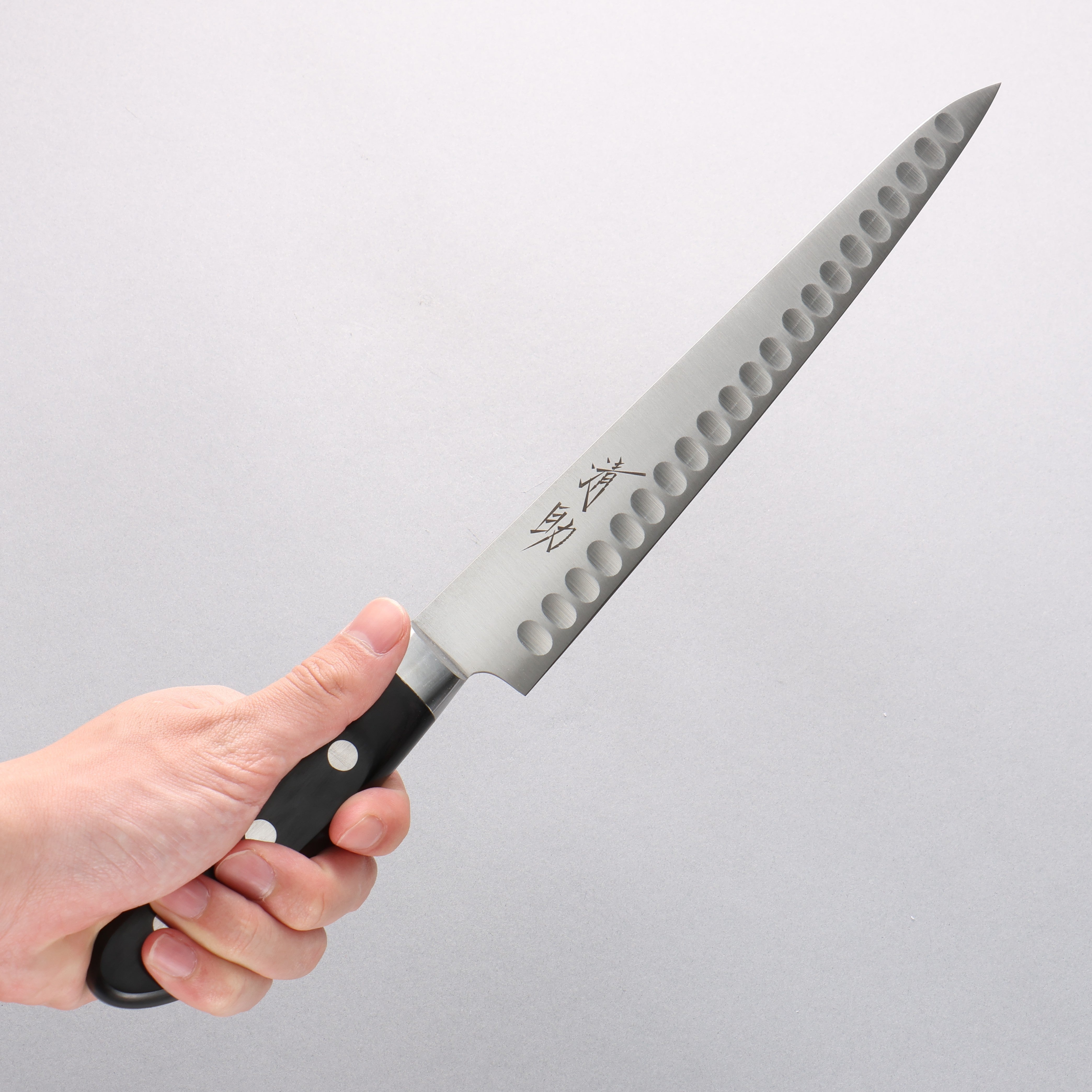Seisuke Swedish Steel-stn Sujihiki Salmon 240mm Black Pakka wood Handle - Japanny - Best Japanese Knife