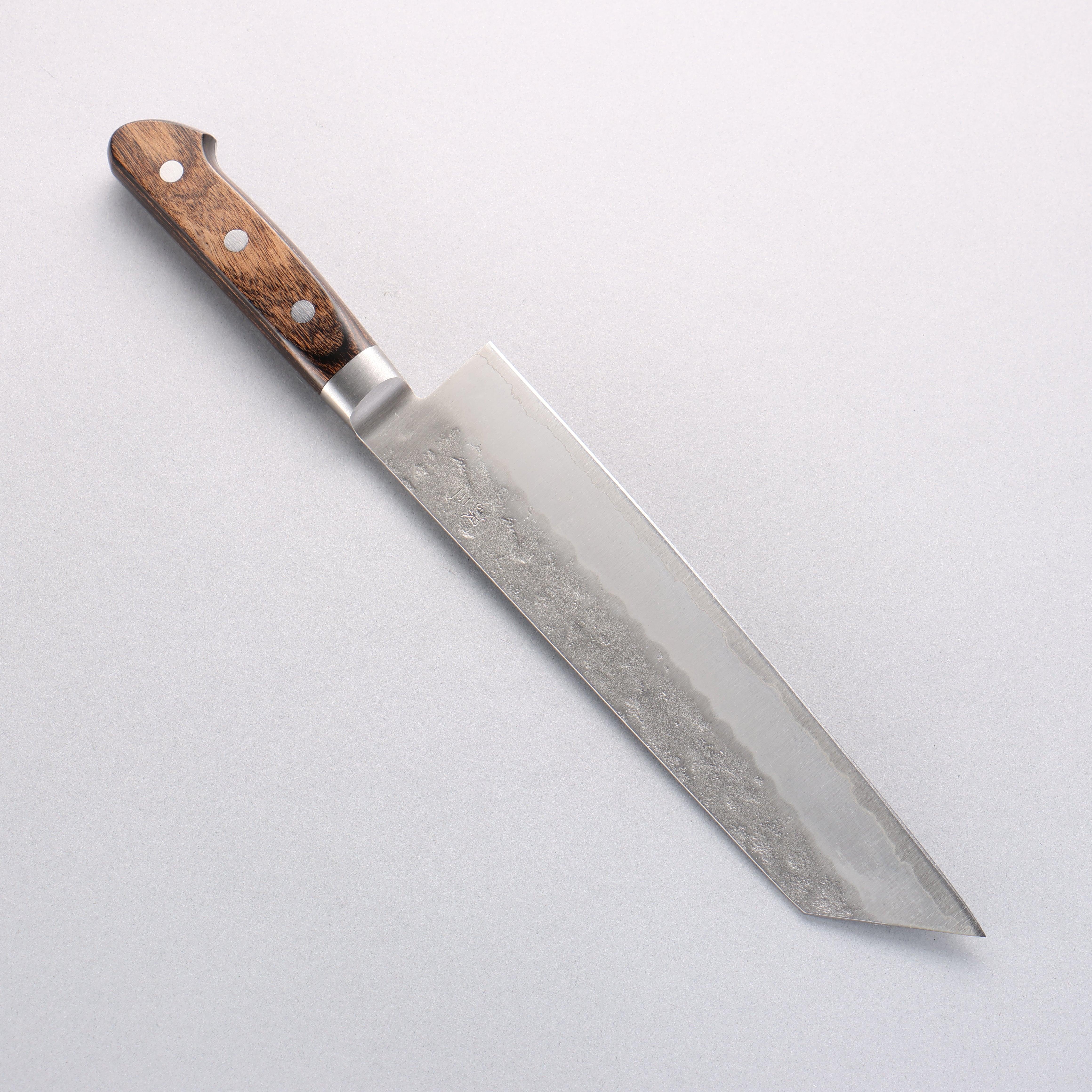 Seisuke Silver Steel No.3 Nashiji Kiritsuke Gyuto 210mm Brown Pakka wood Handle - Japanny - Best Japanese Knife