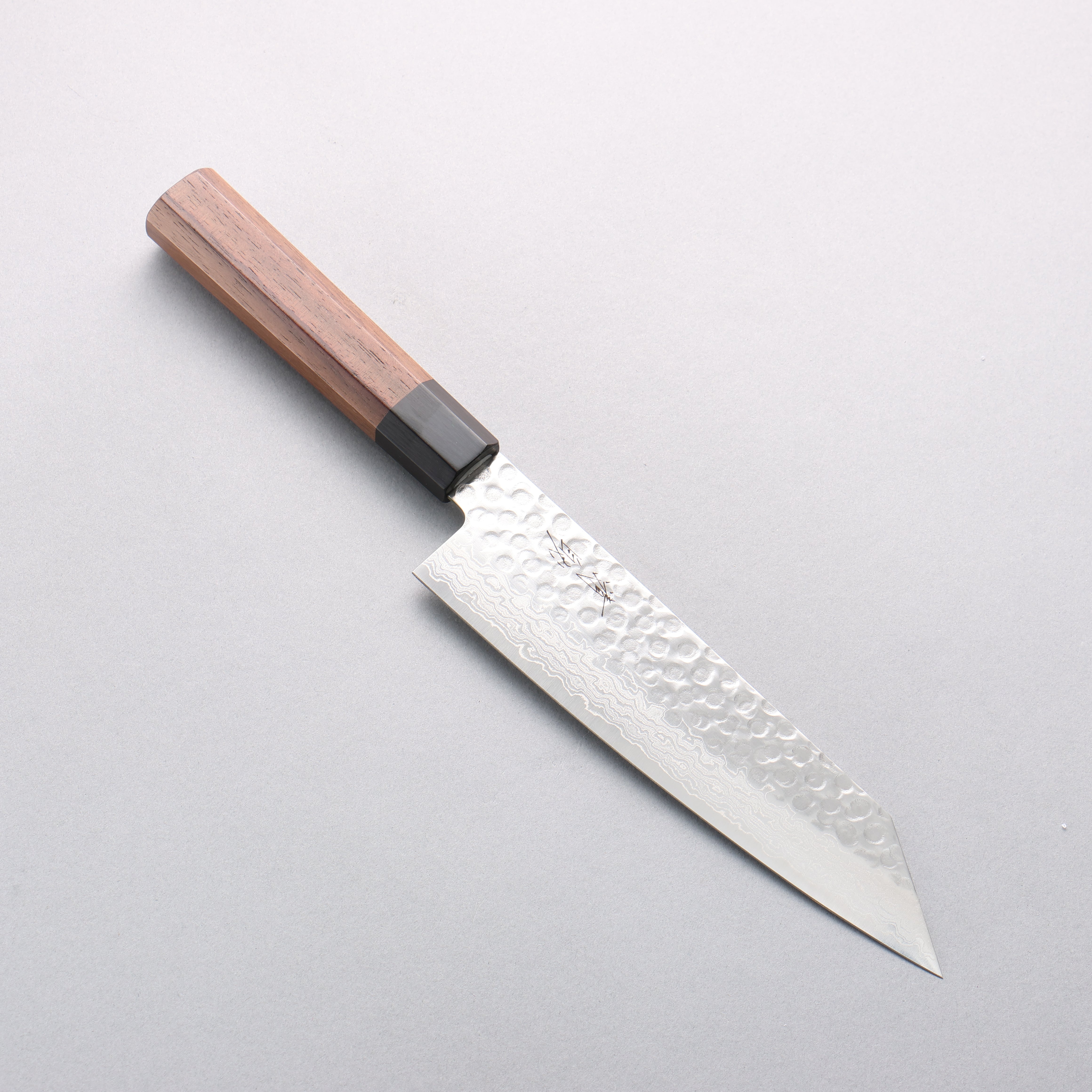 Seisuke AUS10 45 Layer Damascus Hammered Kiritsuke Santoku 180mm Shitan Handle - Japanny - Best Japanese Knife