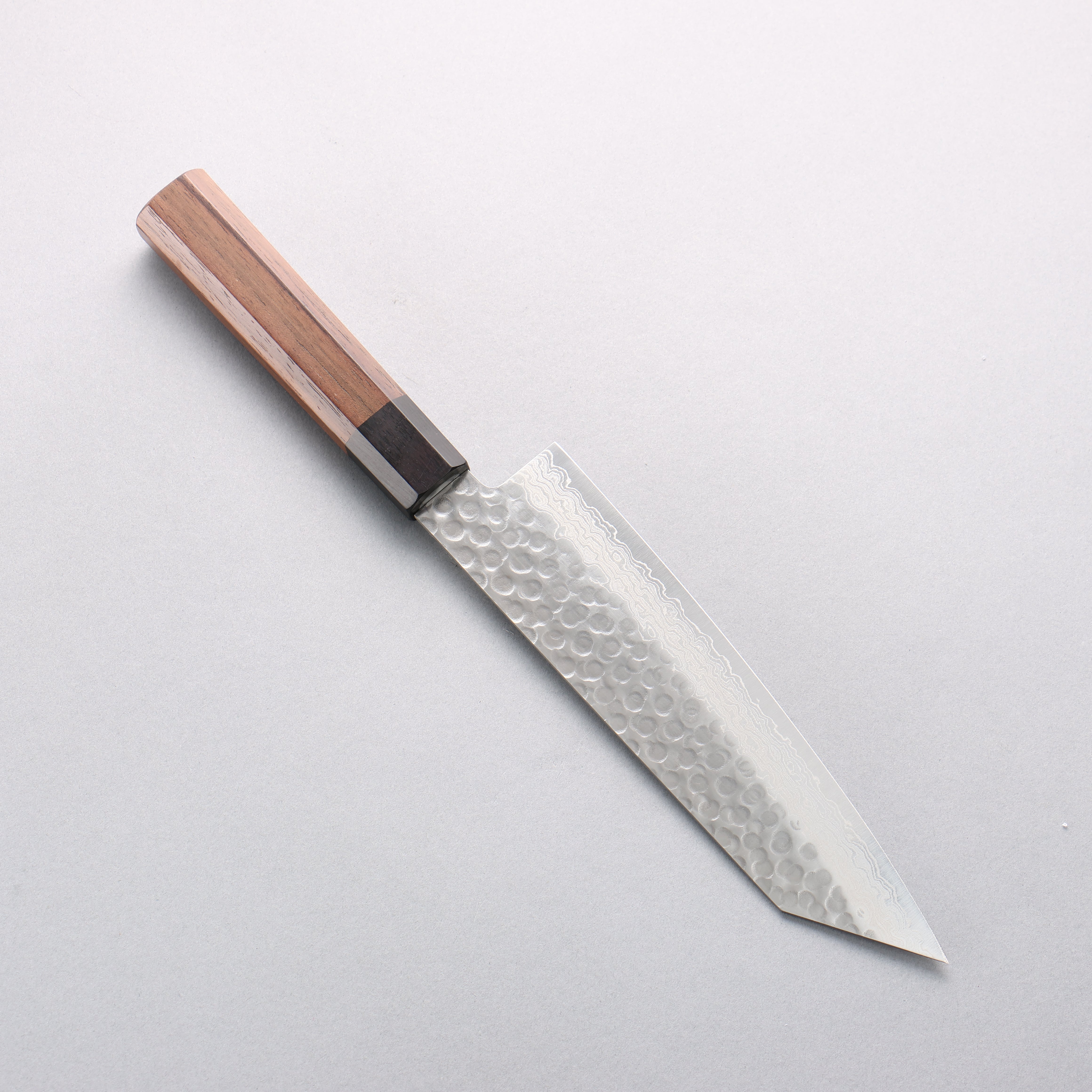 Seisuke AUS10 45 Layer Damascus Hammered Kiritsuke Santoku 180mm Shitan Handle - Japanny - Best Japanese Knife