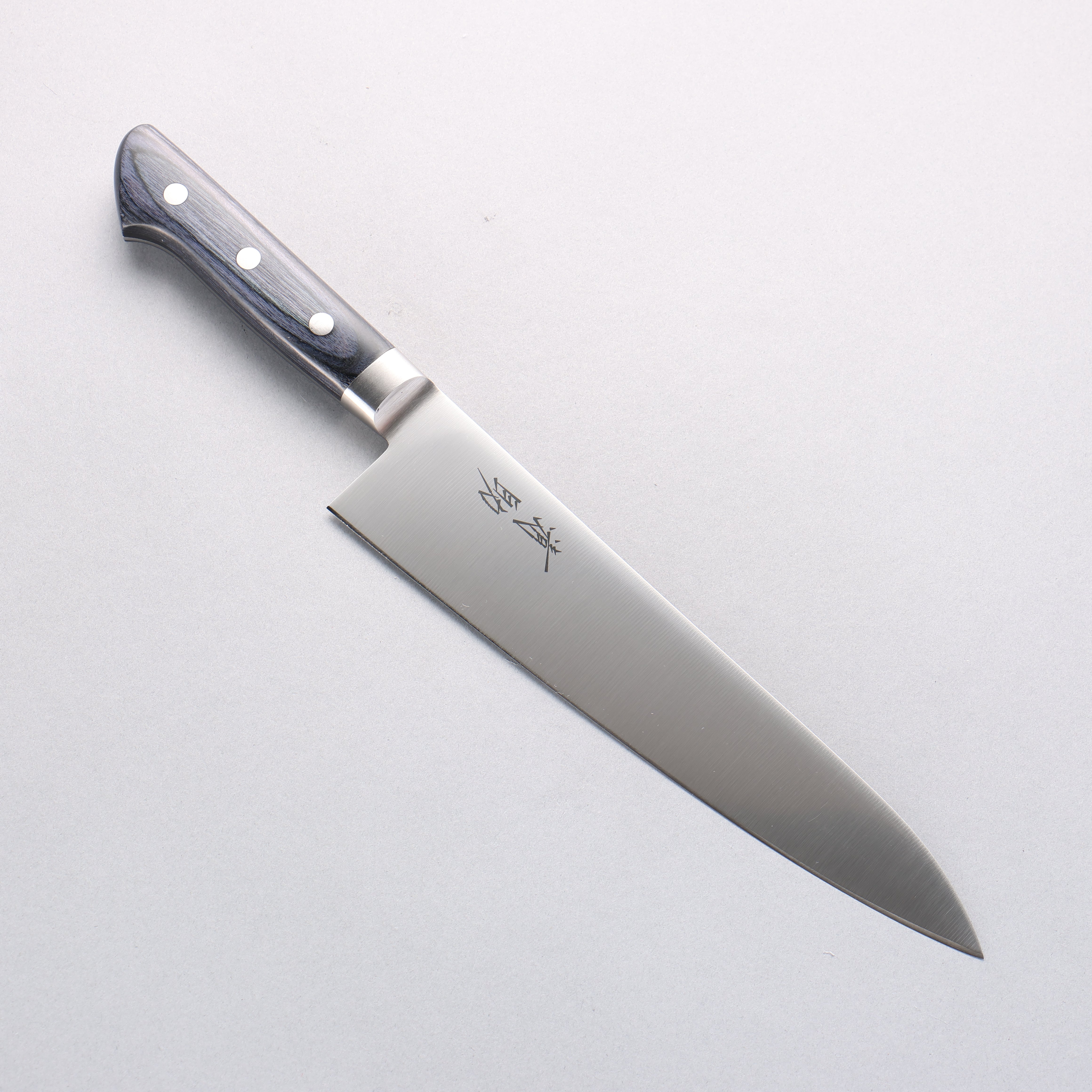 Seisuke Seiten Molybdenum Gyuto 210mm Navy blue Pakka wood Handle with Sheath - Japanny - Best Japanese Knife