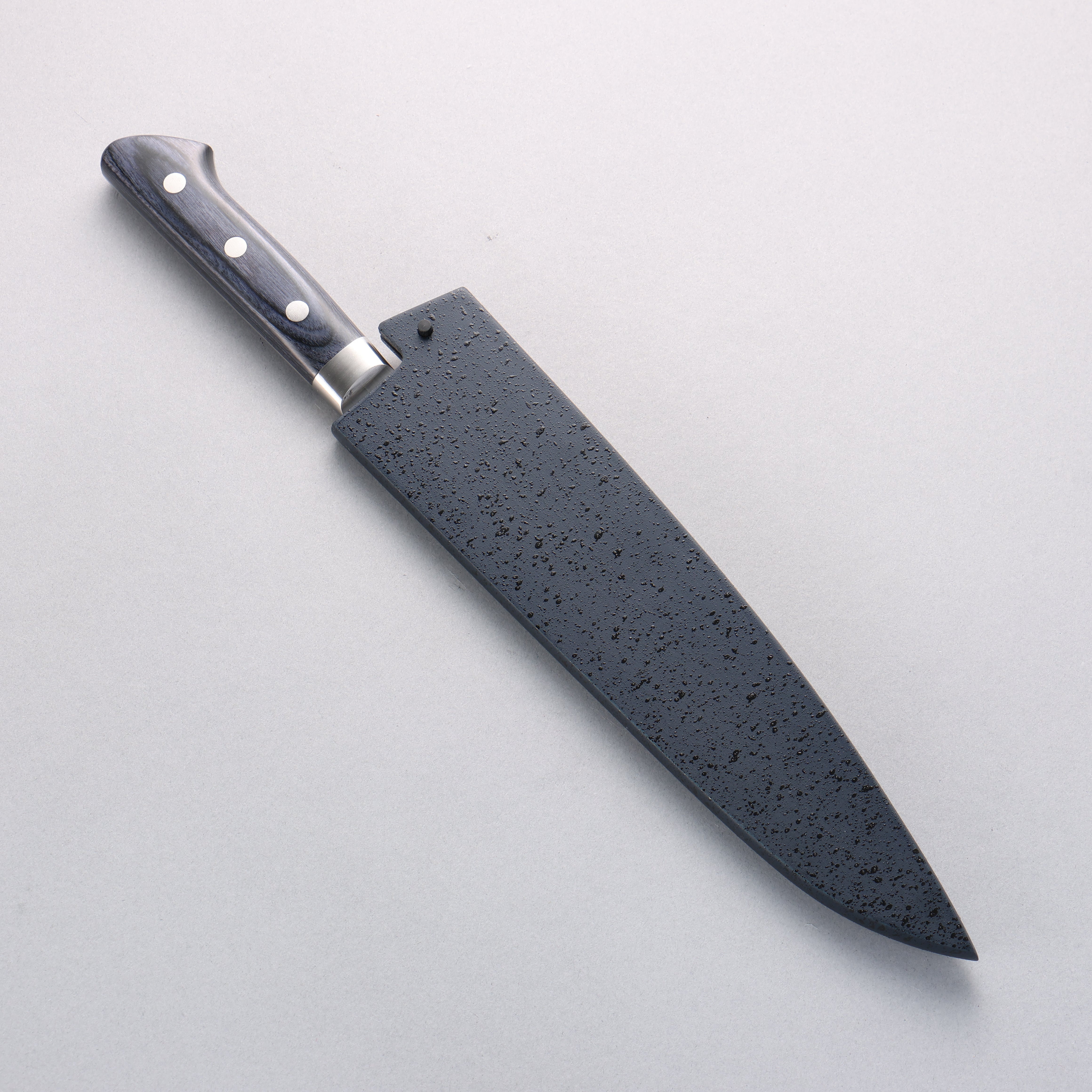 Seisuke Seiten Molybdenum Gyuto 210mm Navy blue Pakka wood Handle with Sheath - Japanny - Best Japanese Knife