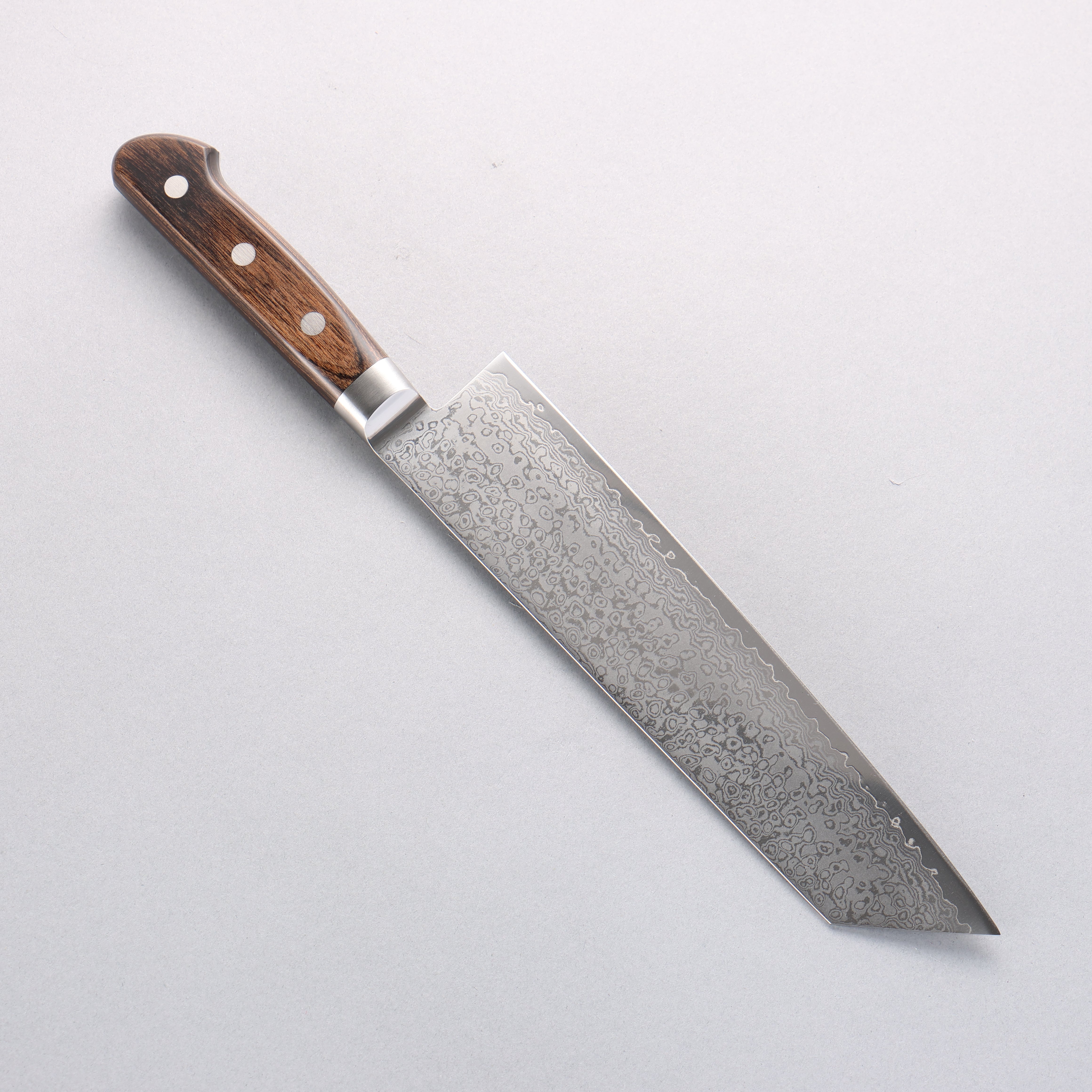 Seisuke VG10 33 Layer Mirrored Finish Damascus Kiritsuke Gyuto 210mm Brown Pakka wood Handle - Japanny - Best Japanese Knife