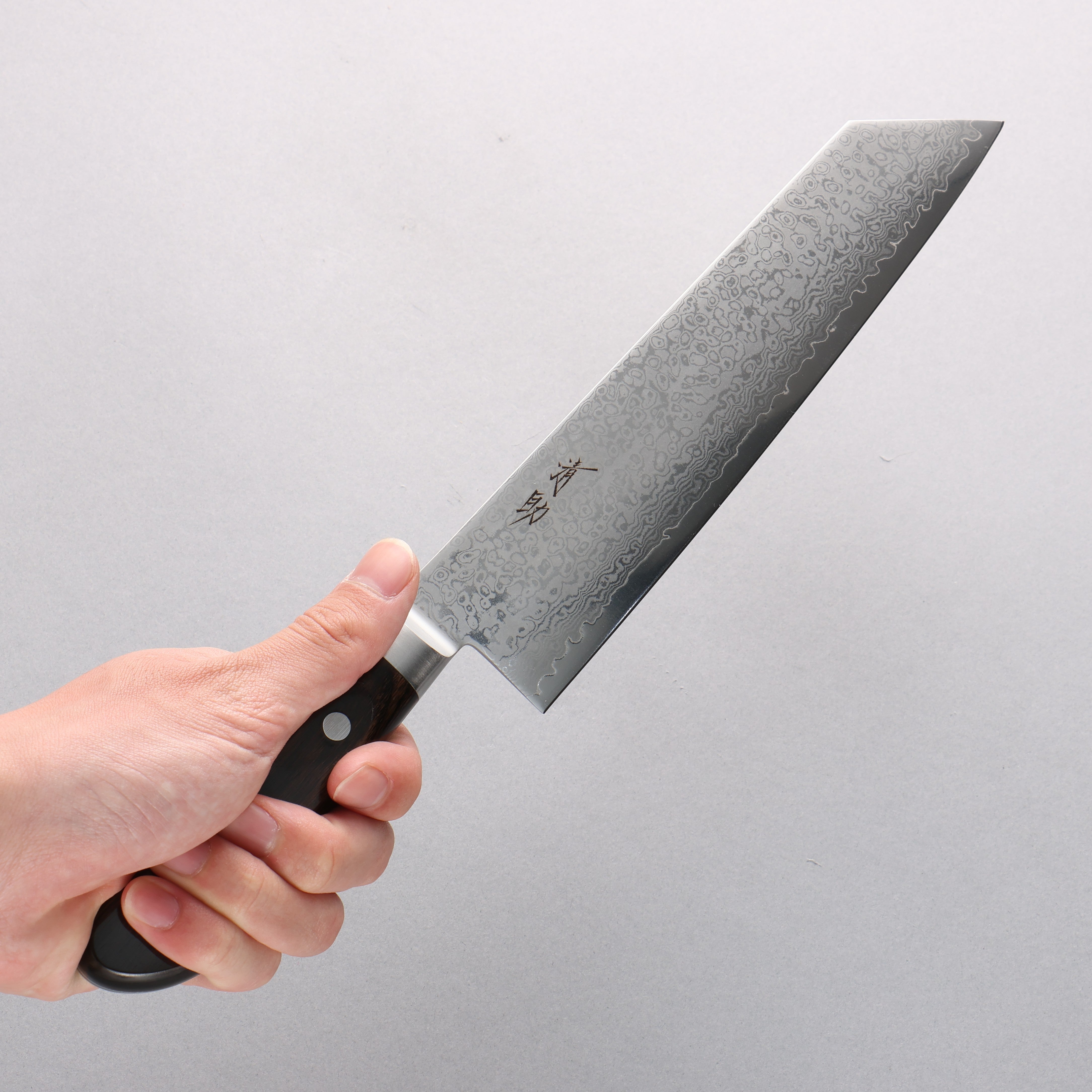 Seisuke VG10 33 Layer Mirrored Finish Damascus Kiritsuke Gyuto 210mm Brown Pakka wood Handle - Japanny - Best Japanese Knife