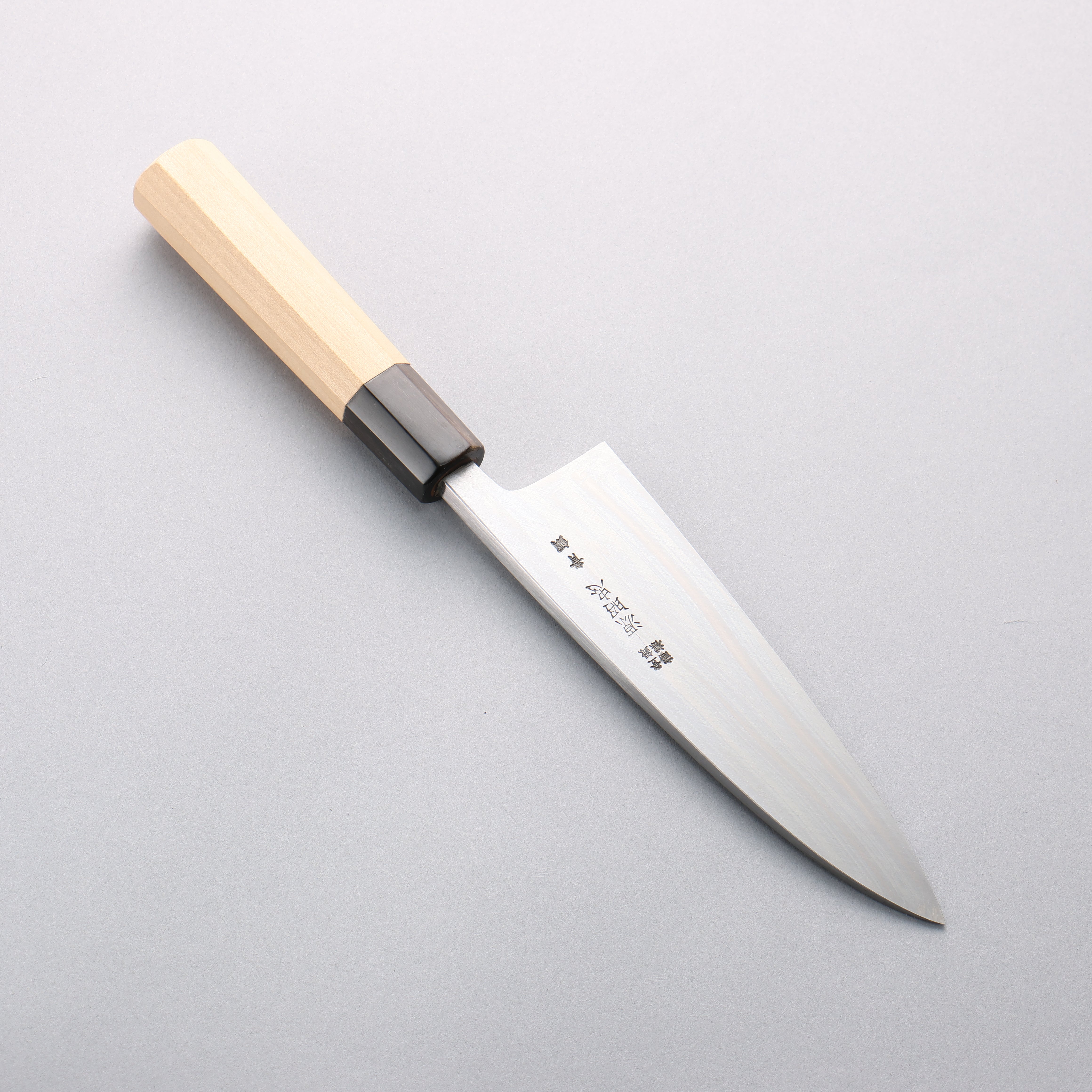 Minamoto Akitada Blue Steel No.2 Aideba 165mm Magnolia (Ferrule: Water Buffalo Horn) Handle - Japanny - Best Japanese Knife