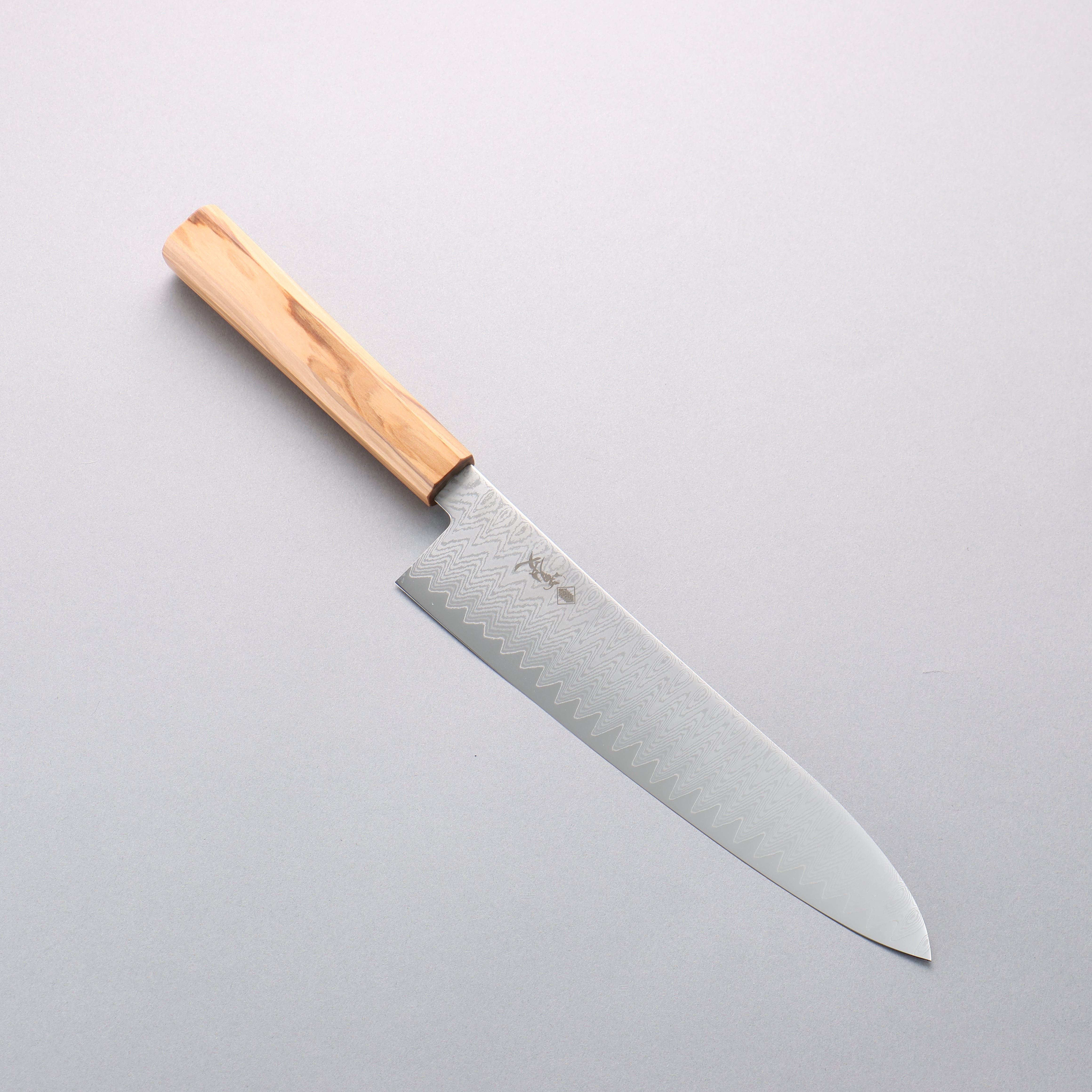 Kanjyo VG10 Damascus Gyuto 210mm Olive tree Handle - Japanny - Best Japanese Knife