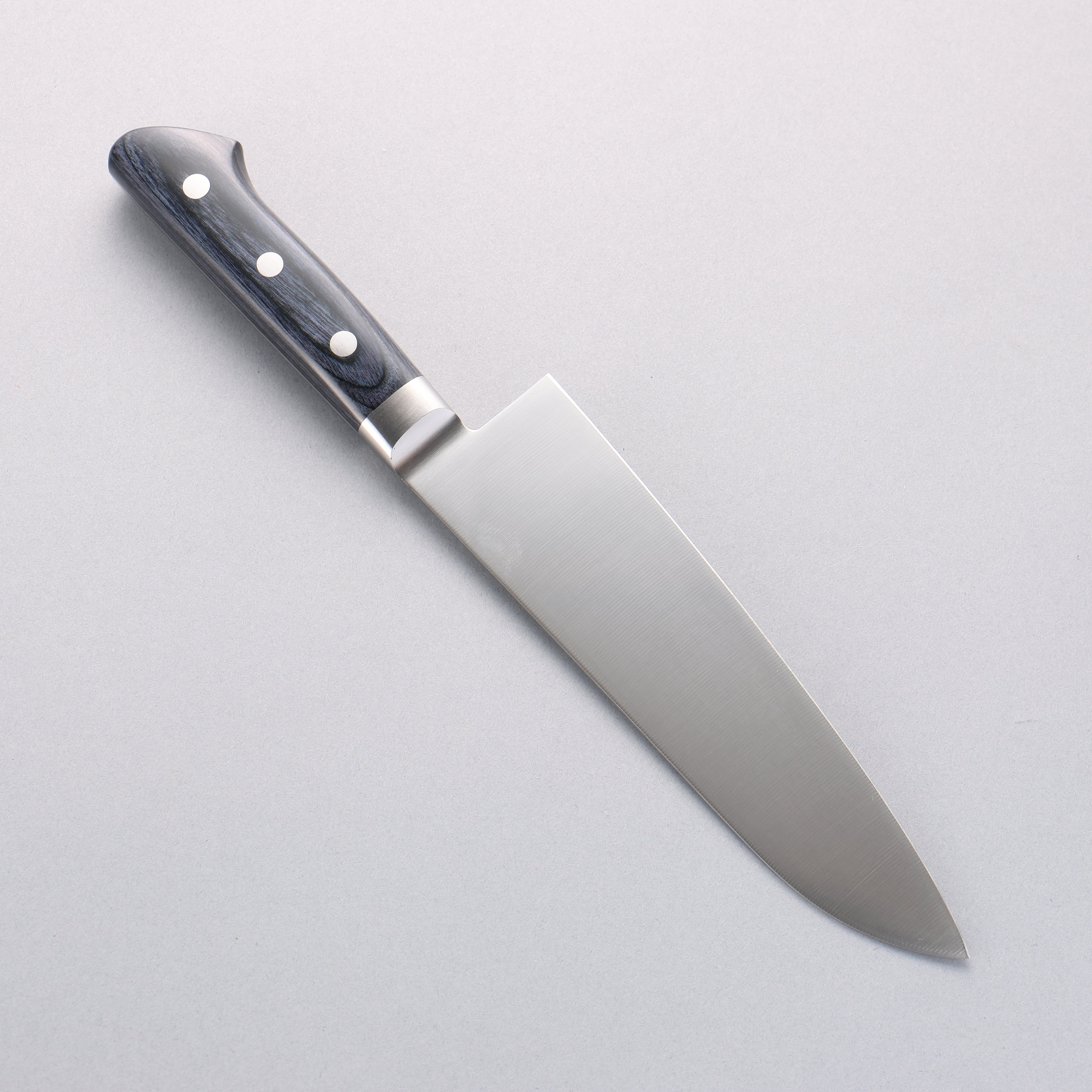 Seisuke Seiten Molybdenum Santoku 180mm Navy blue Pakka wood Handle with Sheath - Japanny - Best Japanese Knife