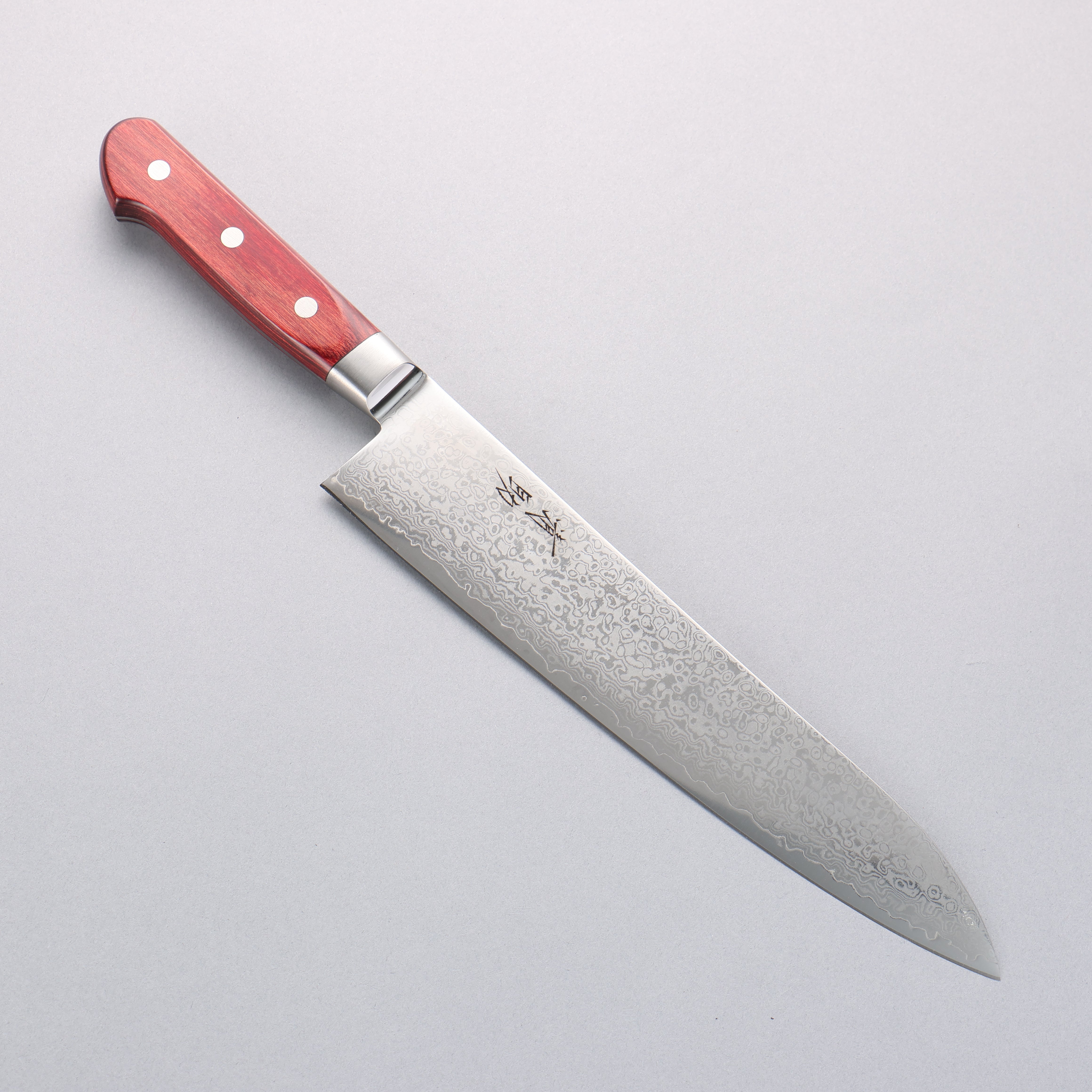Seisuke VG10 33 Layer Mirrored Finish Damascus Gyuto 240mm Red Pakka wood Handle - Japanny - Best Japanese Knife