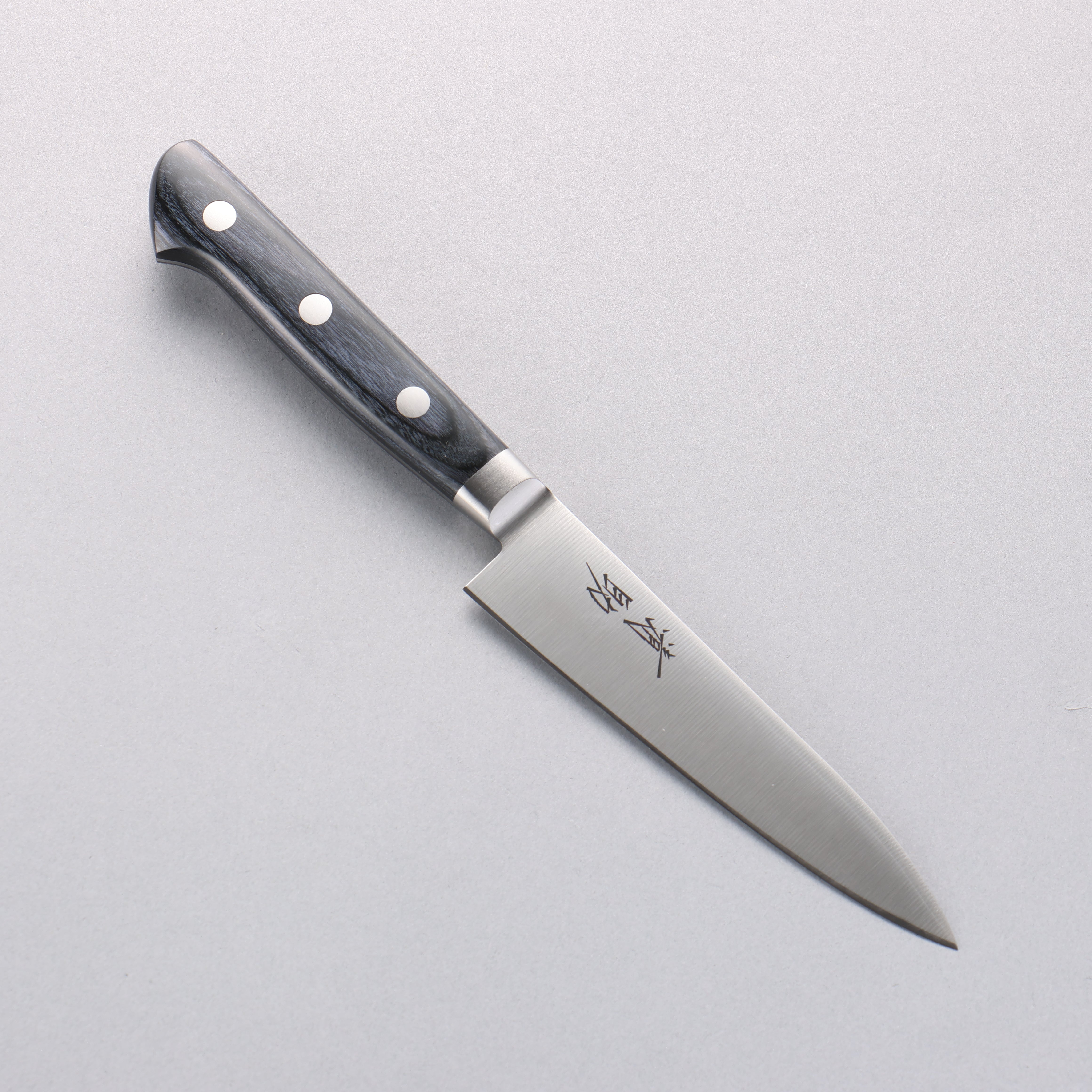 Seisuke Seiten Molybdenum Petty-Utility 120mm Navy blue Pakka wood Handle with Sheath - Japanny - Best Japanese Knife