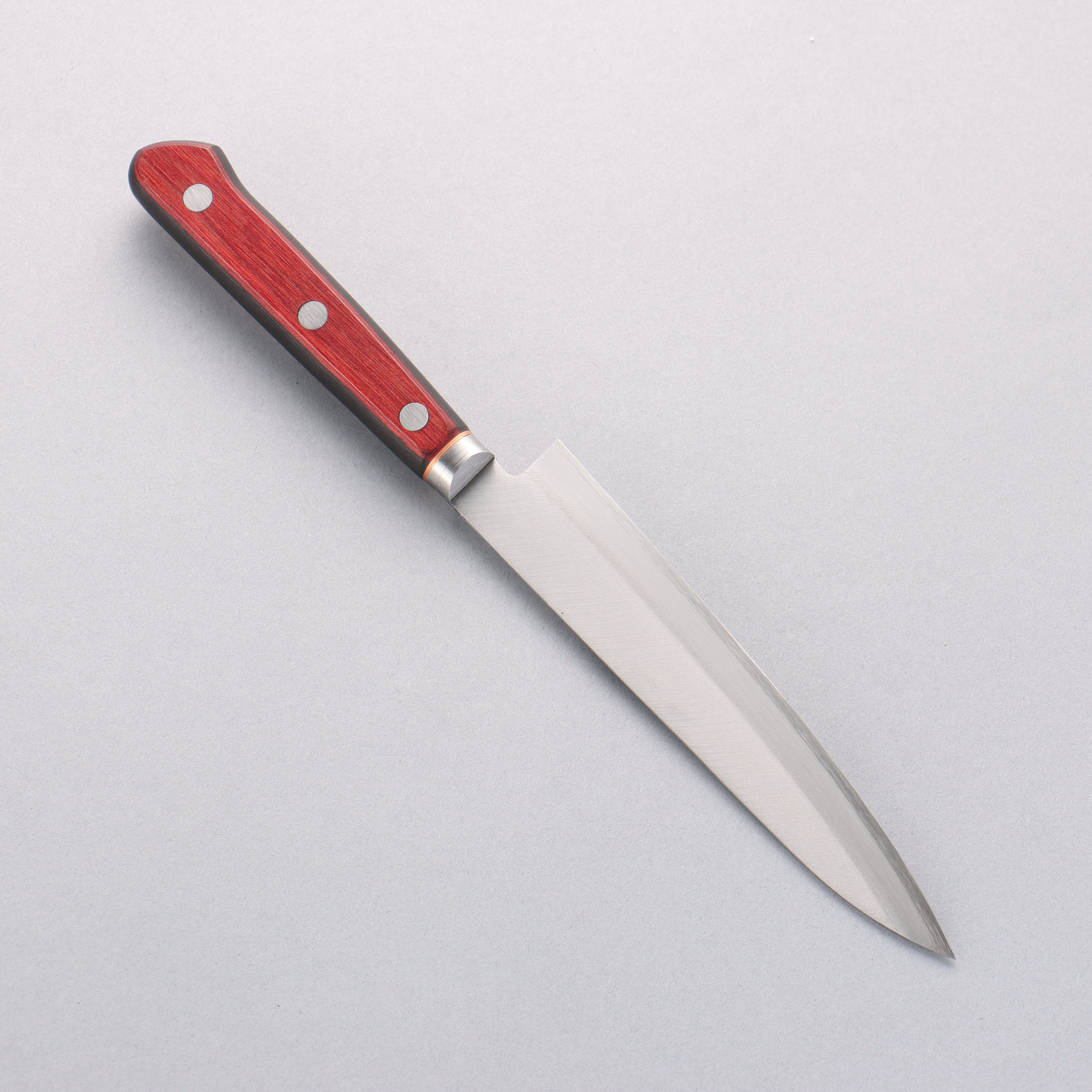 Seisuke Blue Super Petty-Utility 145mm Red Pakka wood Handle - Japanny - Best Japanese Knife