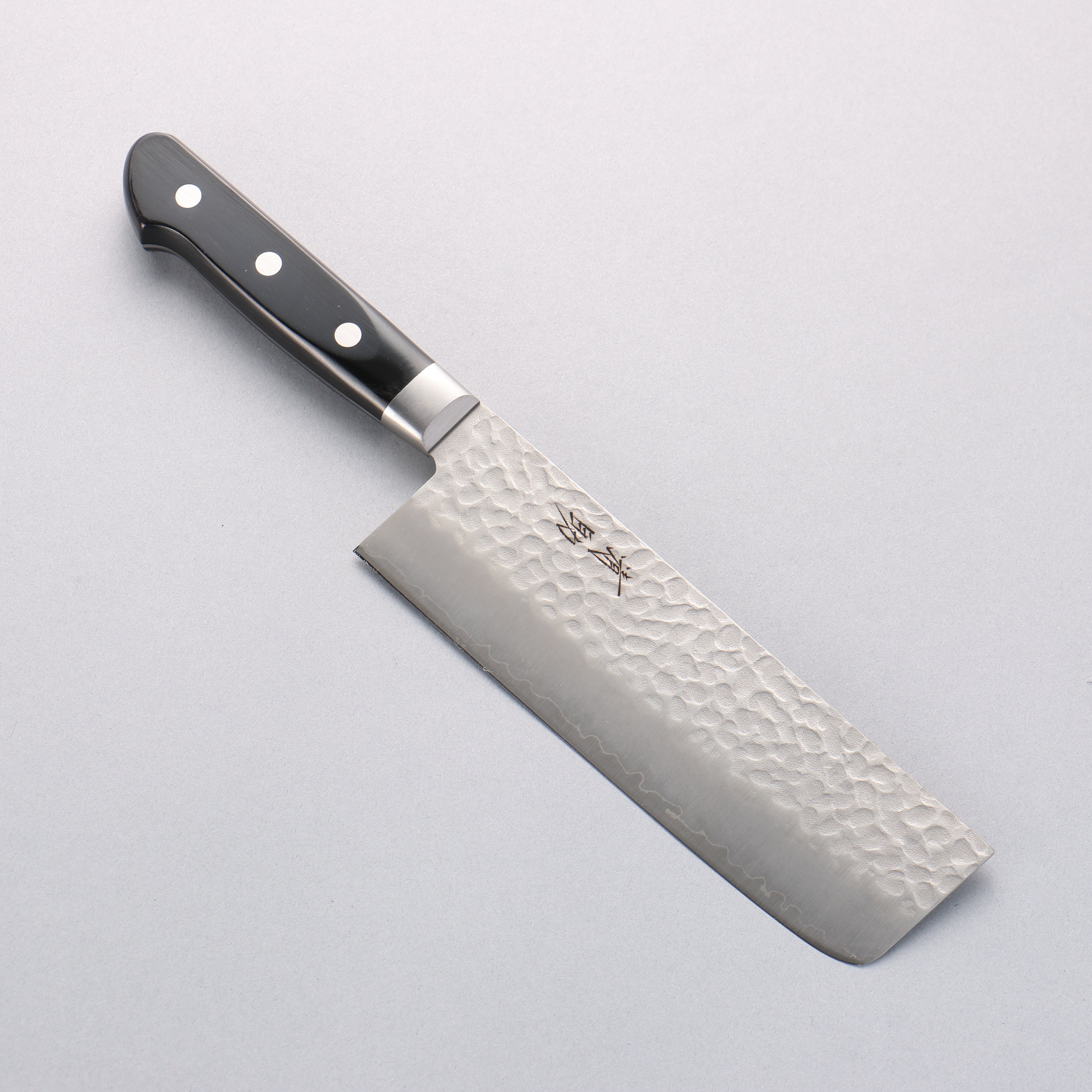 Seisuke AUS8 Hammered Nakiri 165mm Black Pakka wood Handle - Japanny - Best Japanese Knife