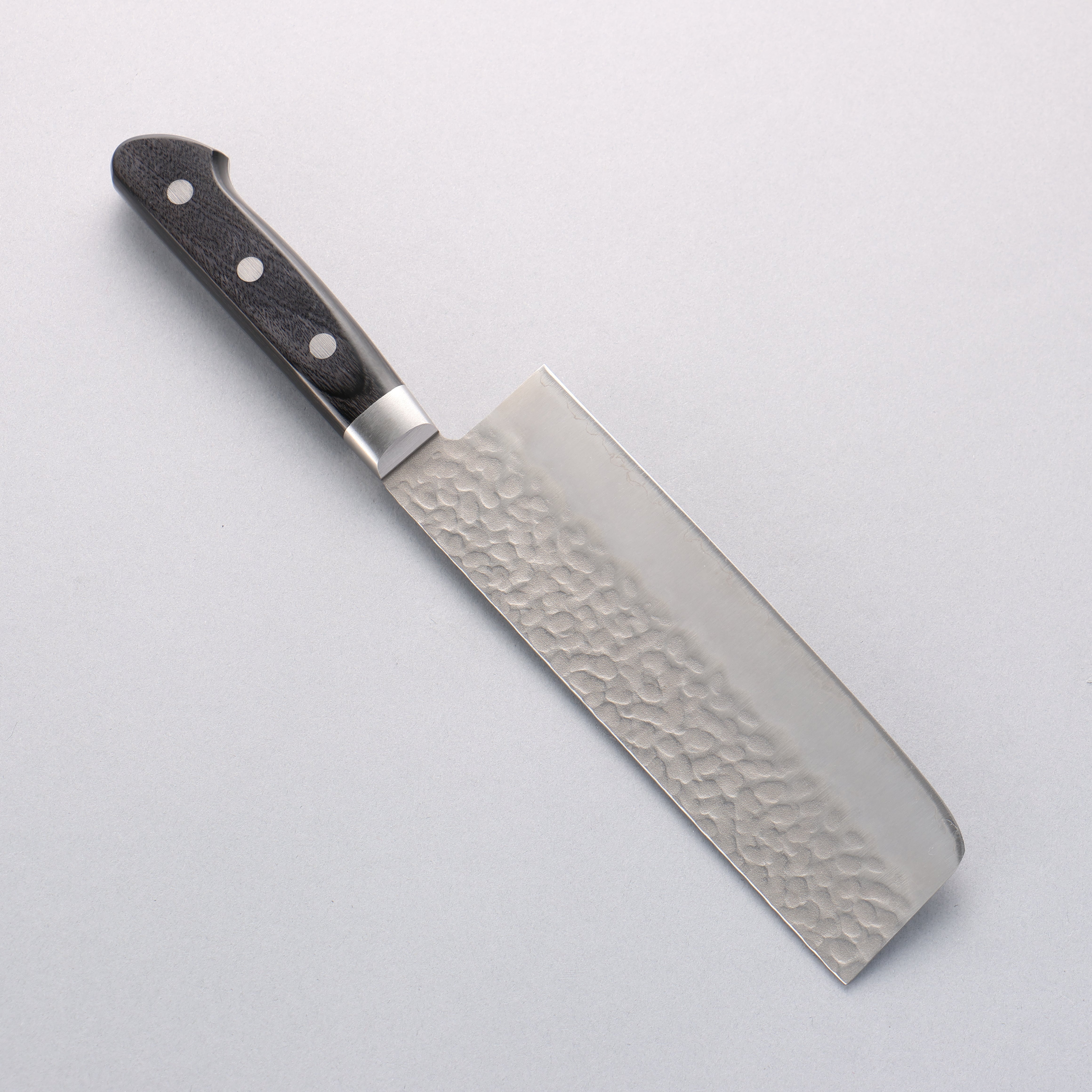 Seisuke AUS8 Hammered Nakiri 165mm Black Pakka wood Handle - Japanny - Best Japanese Knife