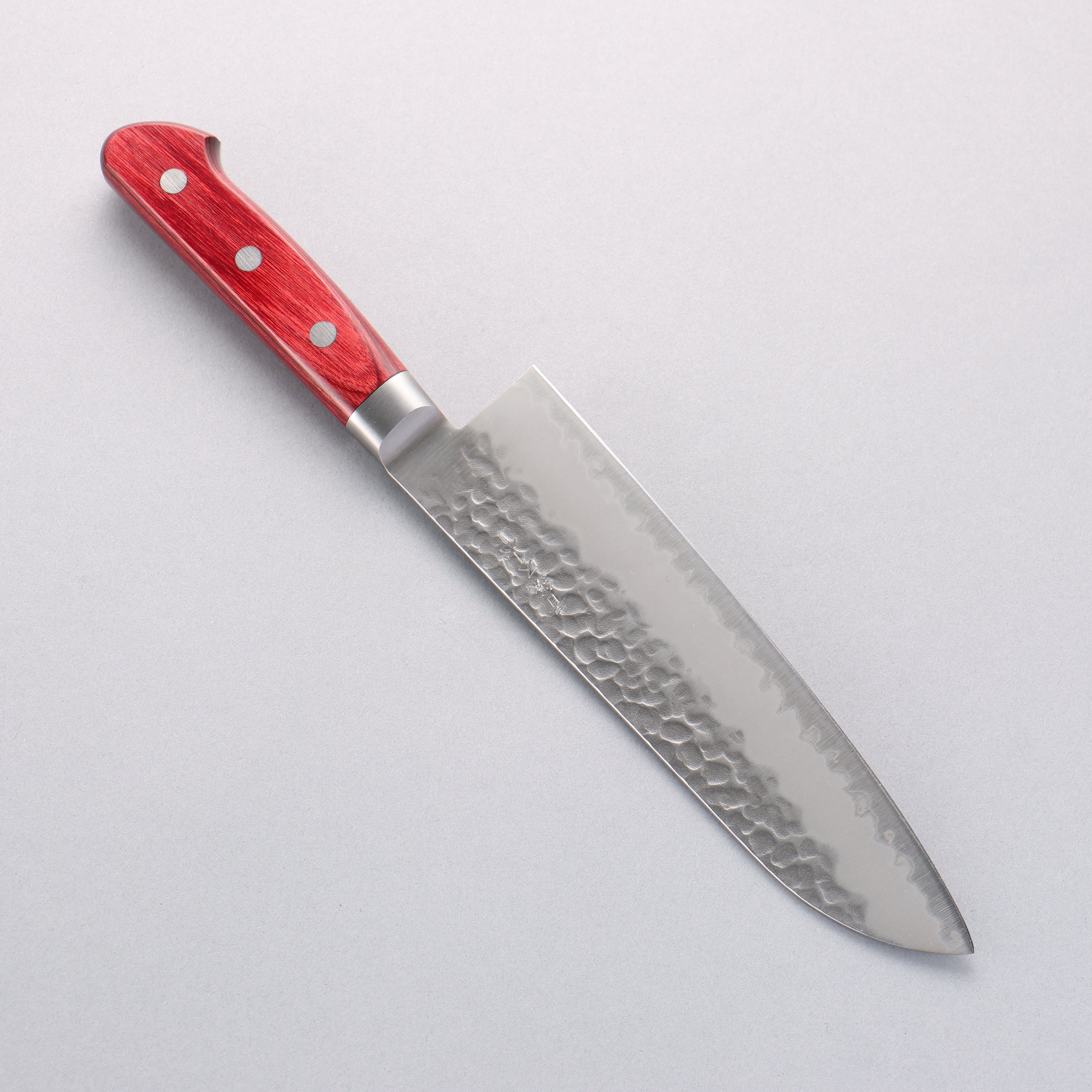 Seisuke Blue Super Hammered Gyuto 180mm Red Pakka wood Handle - Japanny - Best Japanese Knife