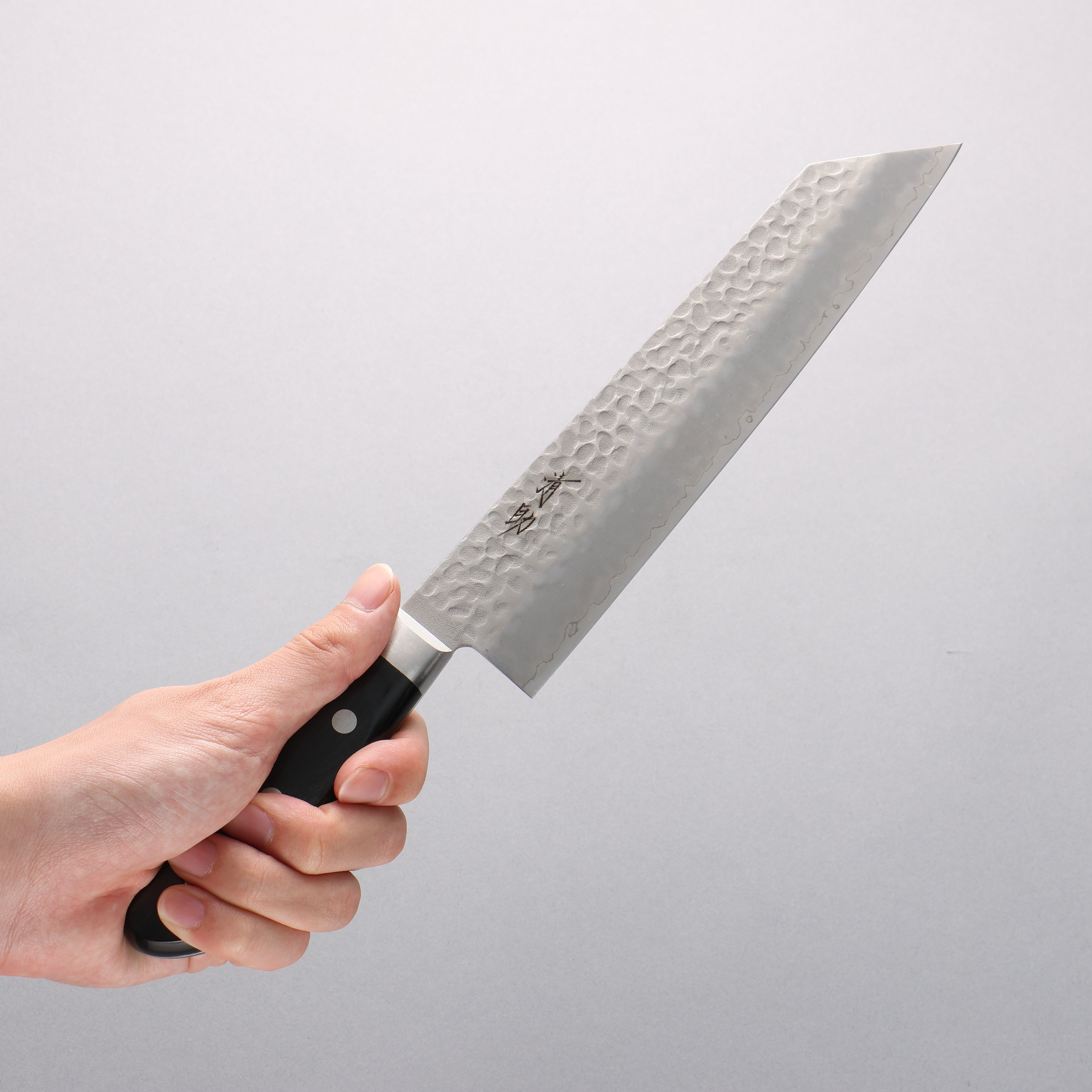 Seisuke AUS8 Hammered Kiritsuke Gyuto 210mm Black Pakka wood Handle - Japanny - Best Japanese Knife