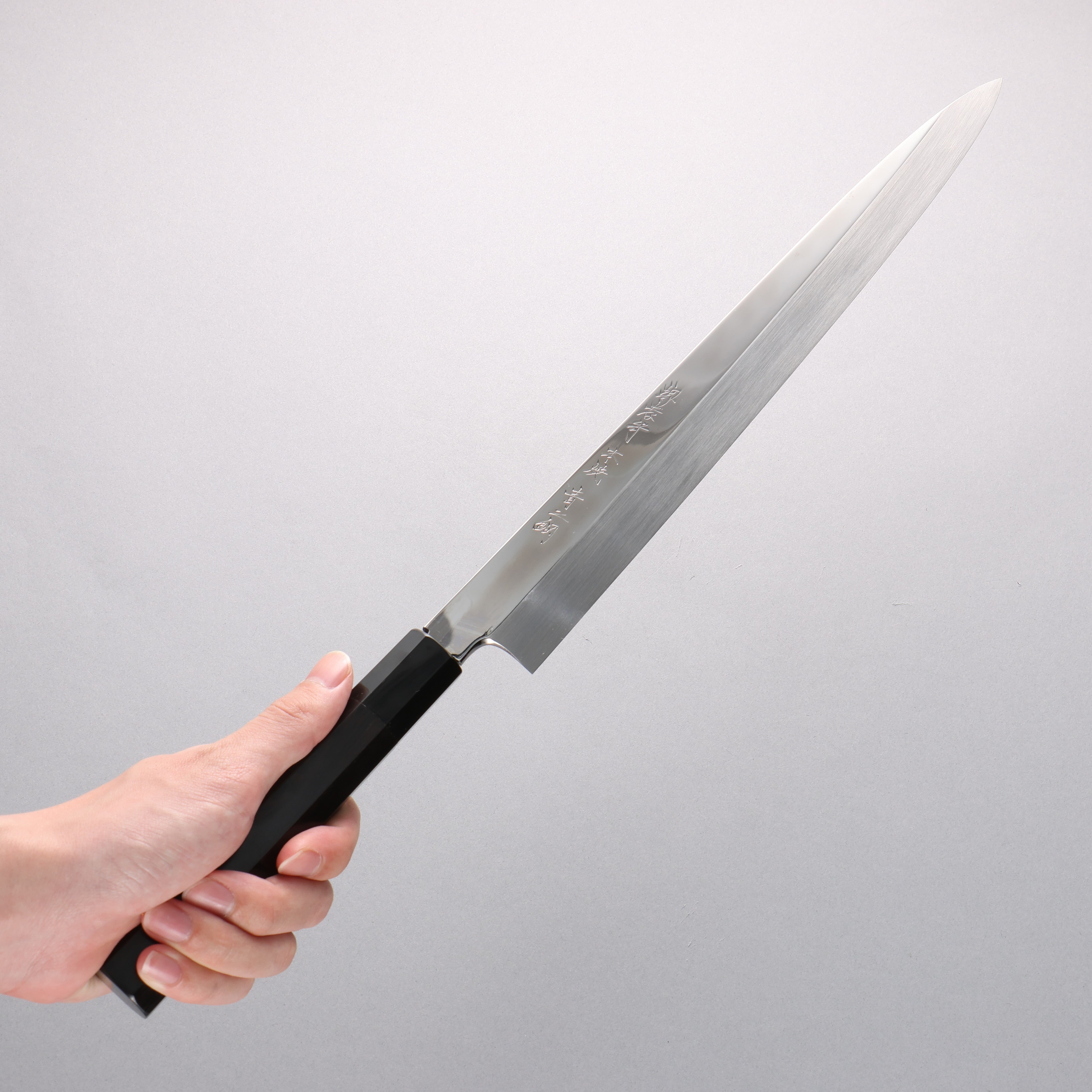 Sakai Takayuki Honyaki Blue Steel No.2 Mirrored Finish Yanagiba - Japanny - Best Japanese Knife