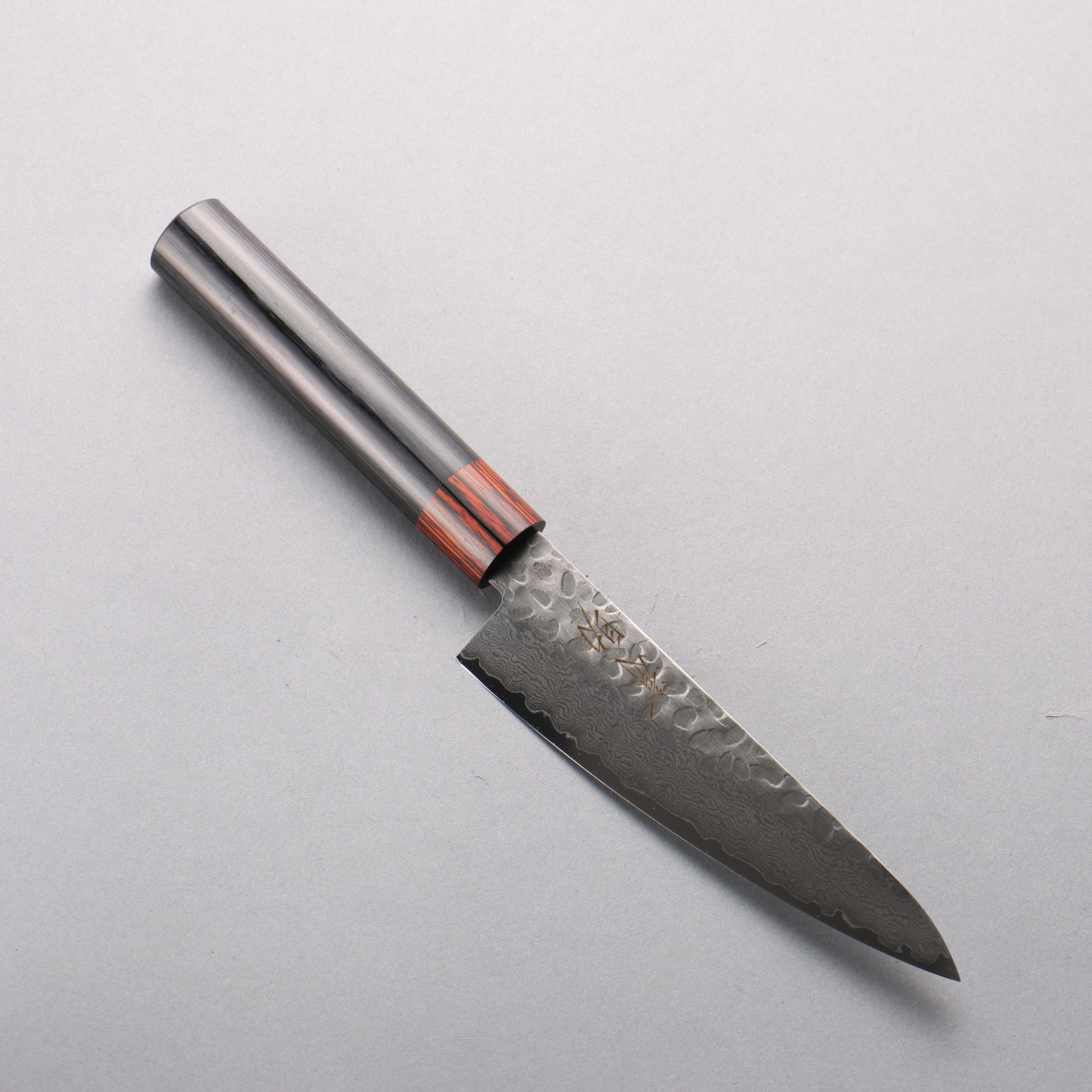 Seisuke VG10 33 Layer Hammered Damascus Small Santoku 135mm Black Pakka wood Handle - Japanny - Best Japanese Knife