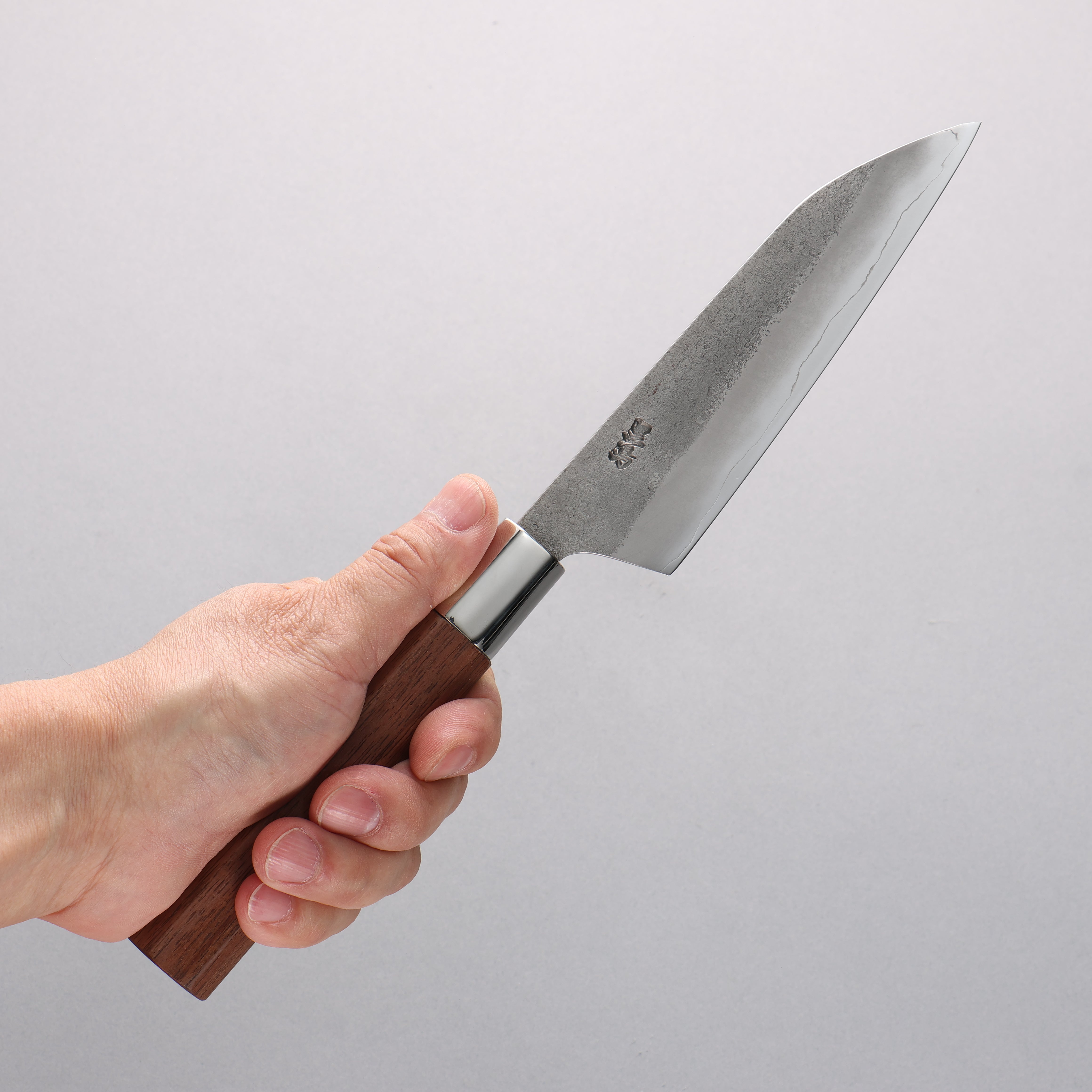 Kurotori Silver Steel No.3 Nashiji Petty-Utility 135mm Walnut Handle - Japanny - Best Japanese Knife