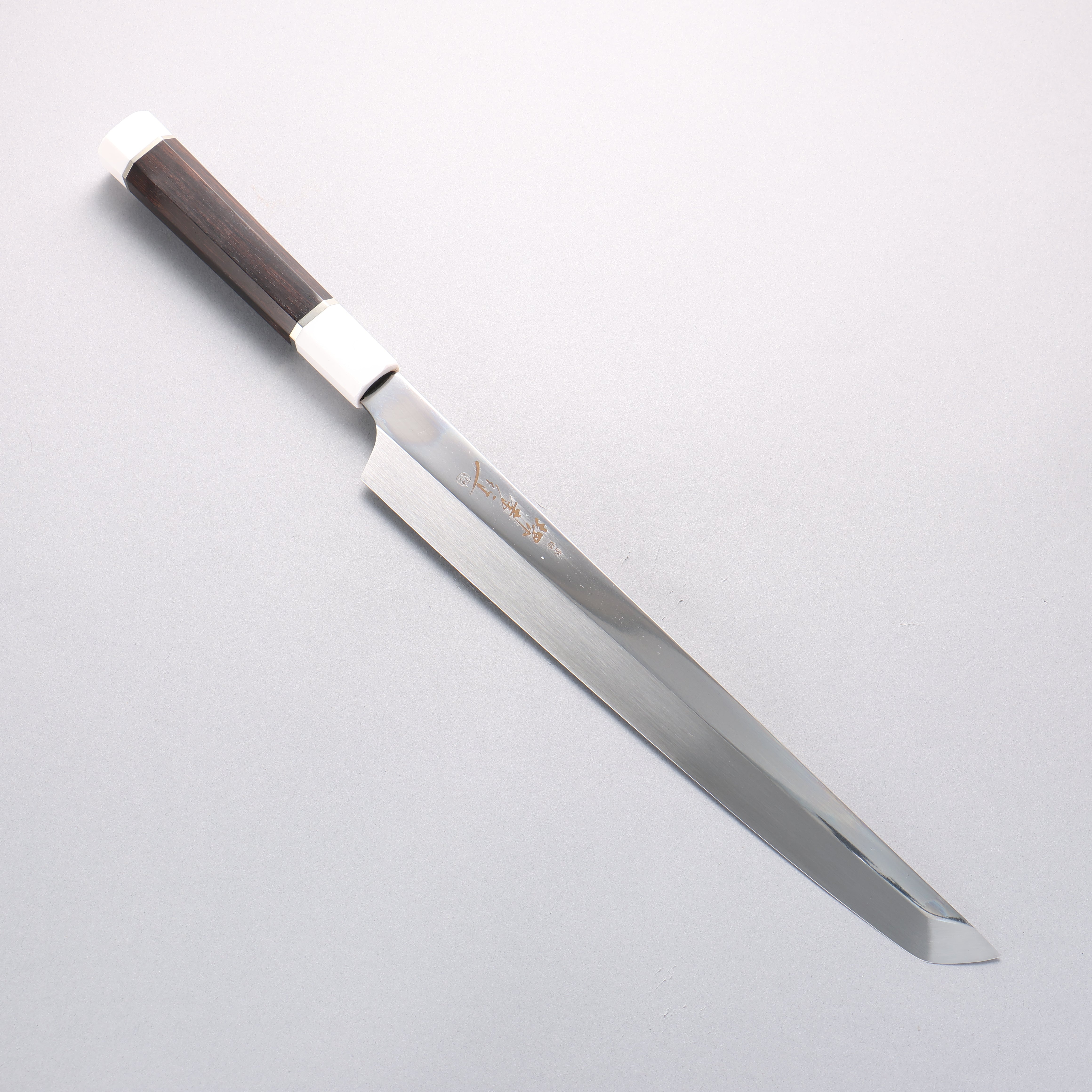 Sakai Takayuki Ginryu Honyaki Swedish Steel Mirrored Finish Sakimaru Yanagiba 300mm Ebony Wood Handle with Sheath - Japanny - Best Japanese Knife