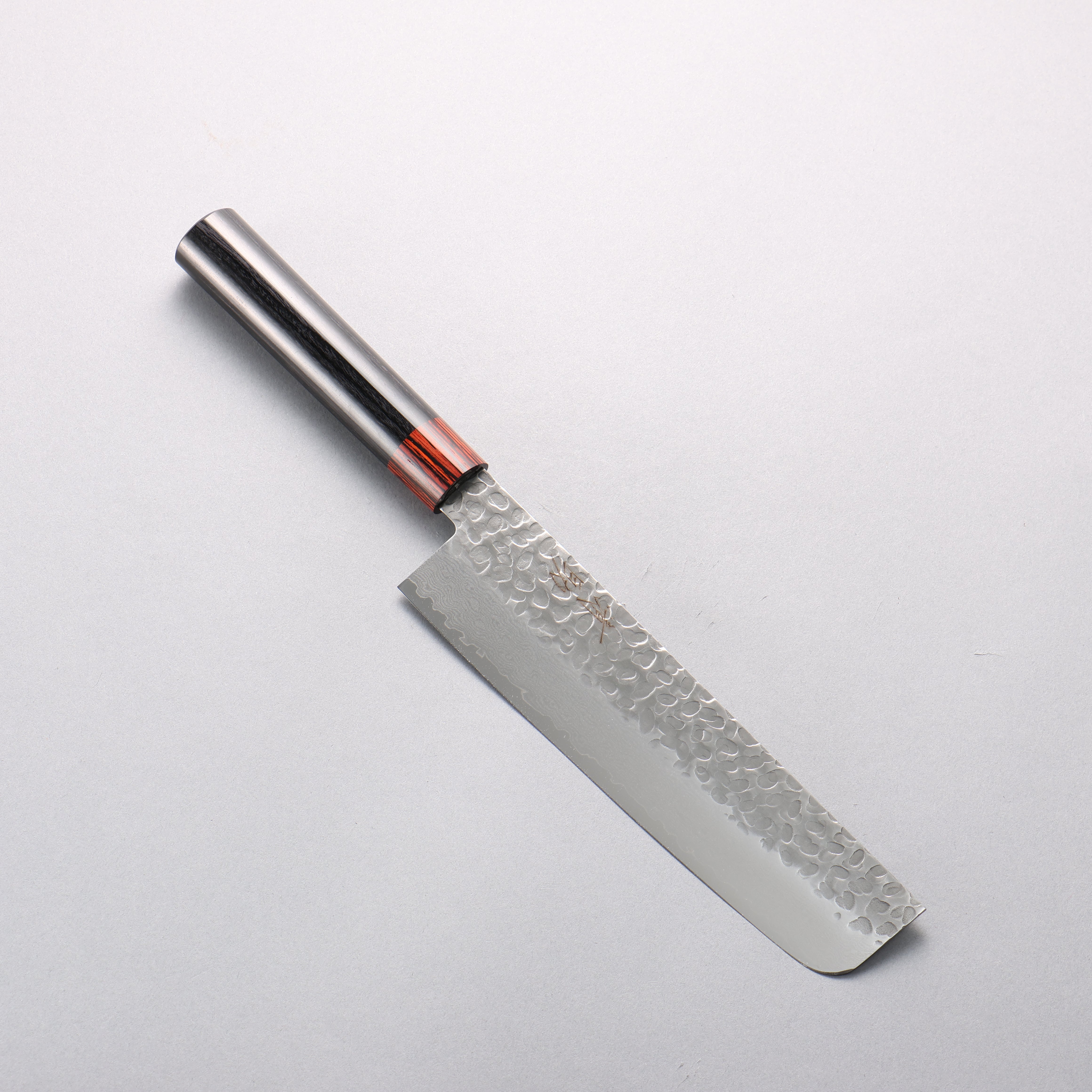 Seisuke VG10 33 Layer Hammered Damascus Nakiri 180mm Black Pakka wood Handle - Japanny - Best Japanese Knife