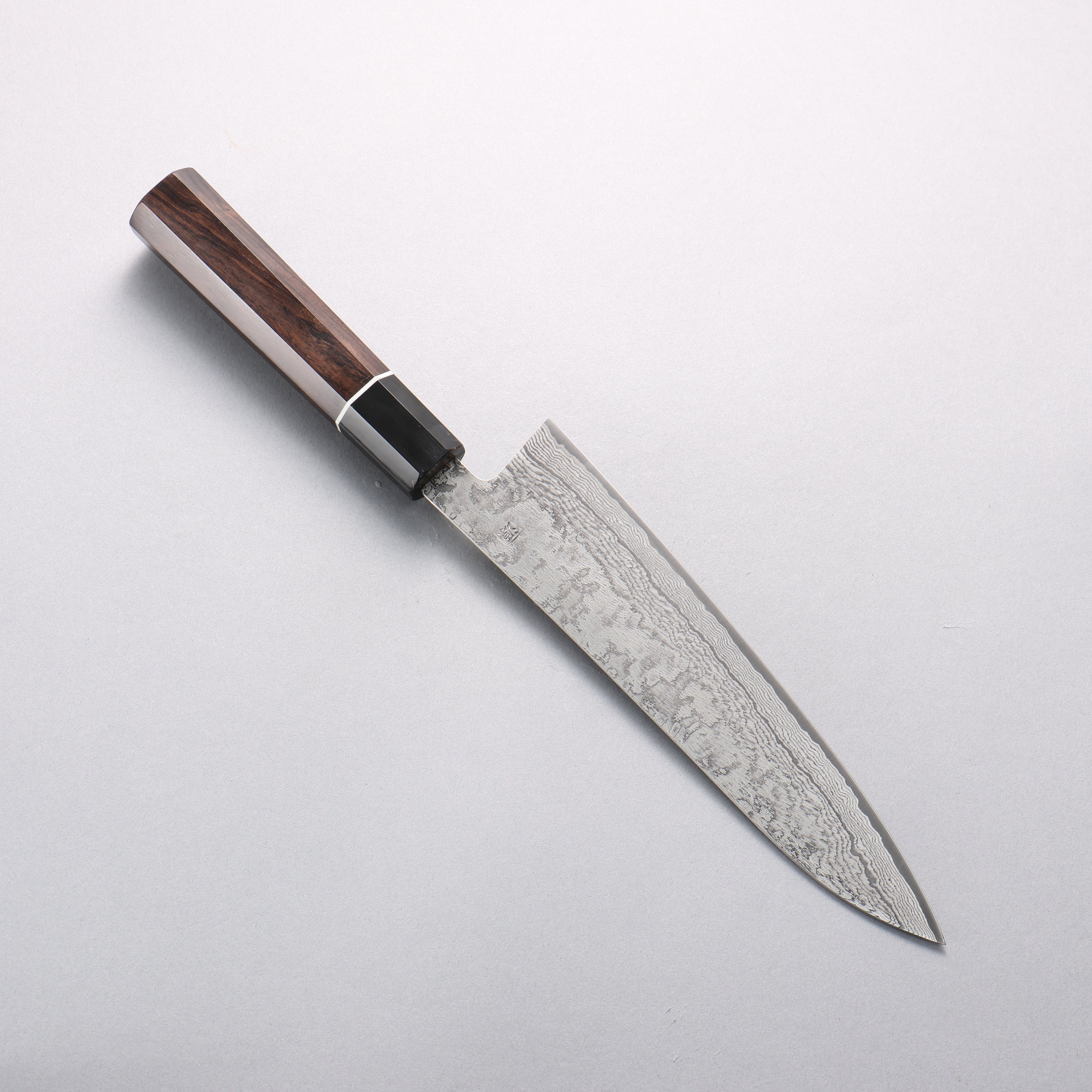Shigeki Tanaka Habakiri SG2 Damascus Gyuto 210mm Ebony Wood Handle - Japanny - Best Japanese Knife