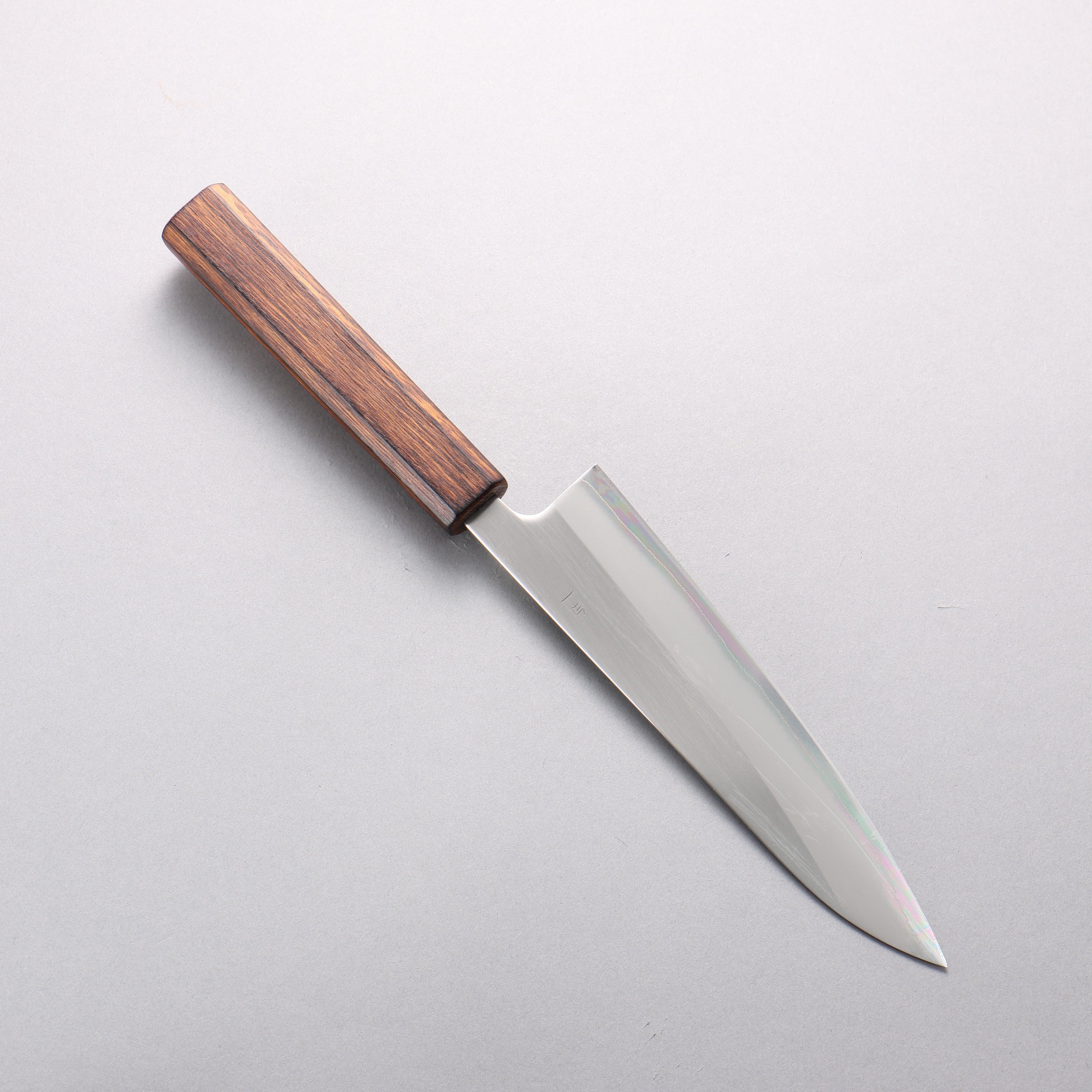 Oul White Steel No.1 Gyuto 180mm Oak (Baikoku / Soot Black) Handle - Japanny - Best Japanese Knife
