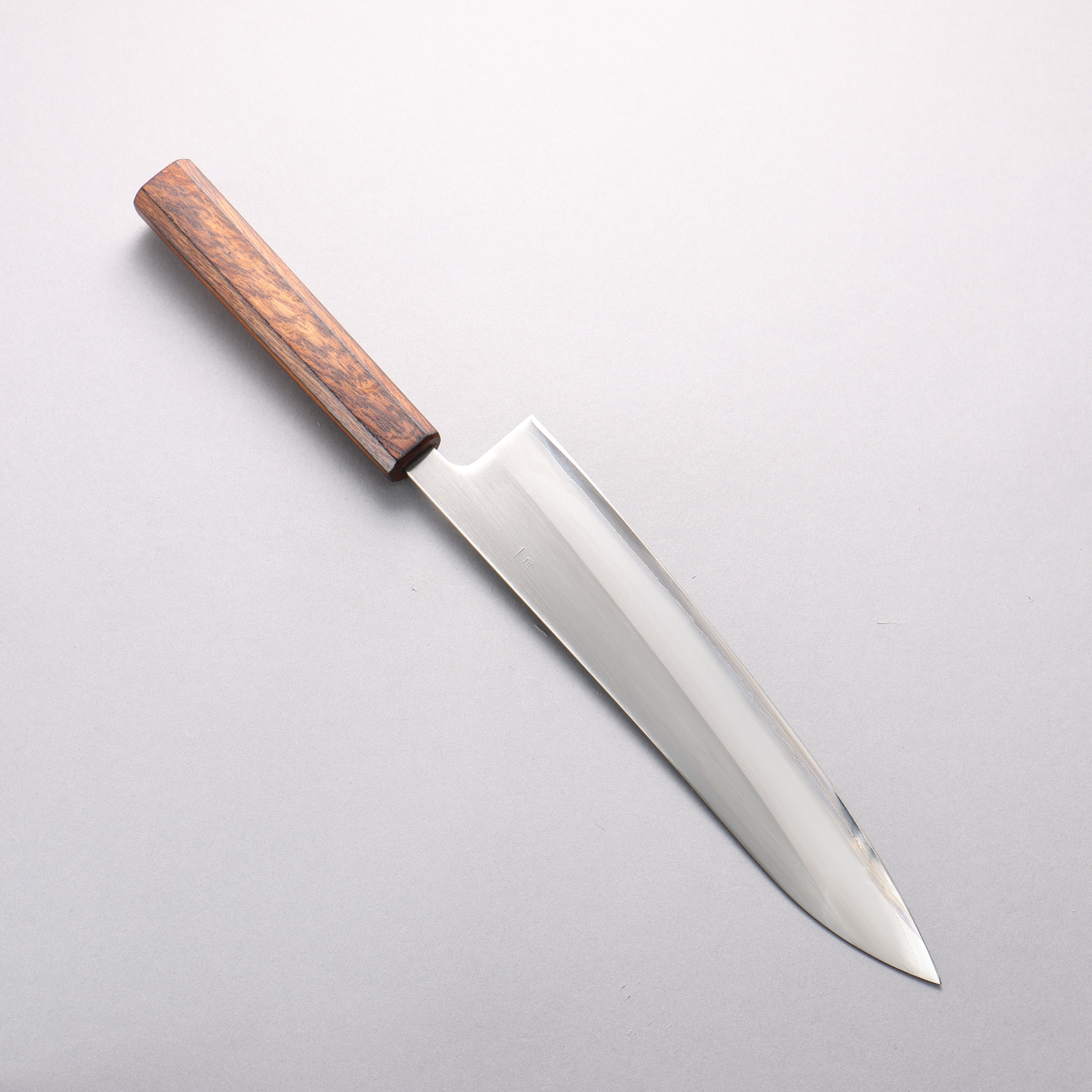 Oul White Steel No.1 Gyuto 240mm Oak (Baikoku / Soot Black) Handle - Japanny - Best Japanese Knife
